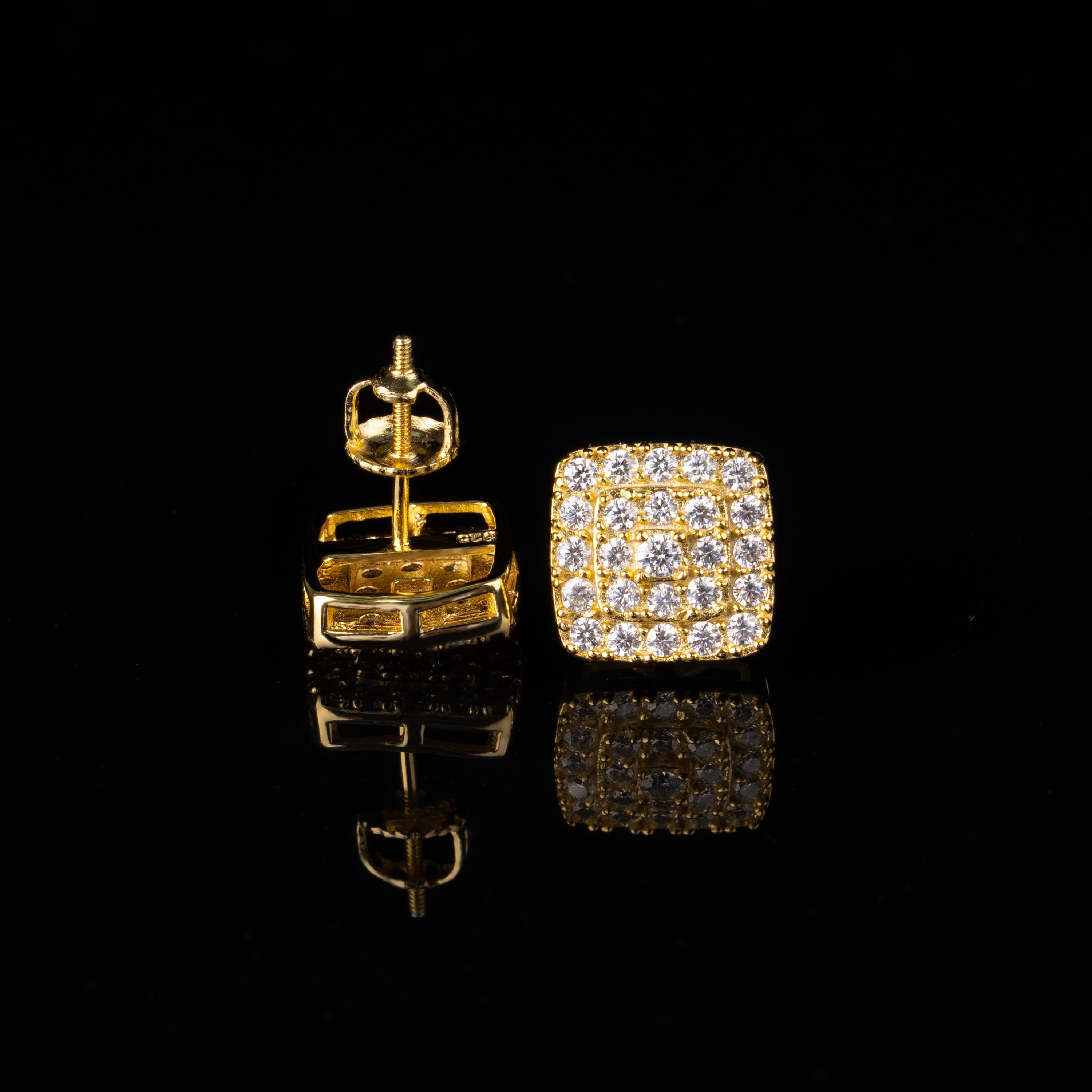 10.5MM Square Moissanite Earrings – alternate product view 4