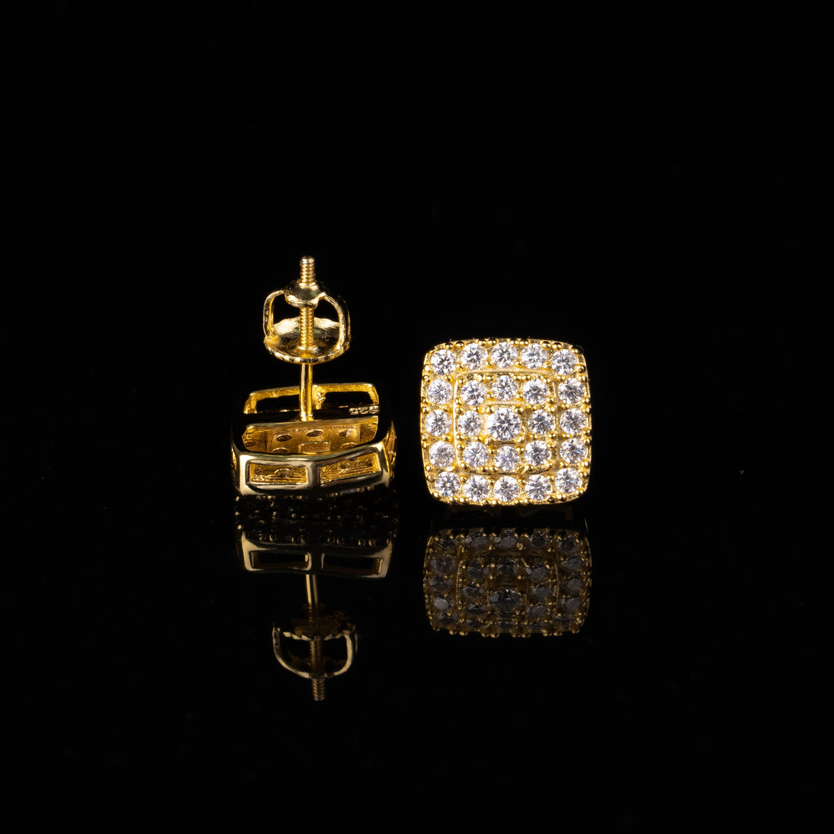 10.5MM Square Moissanite Earrings – alternate product view 4