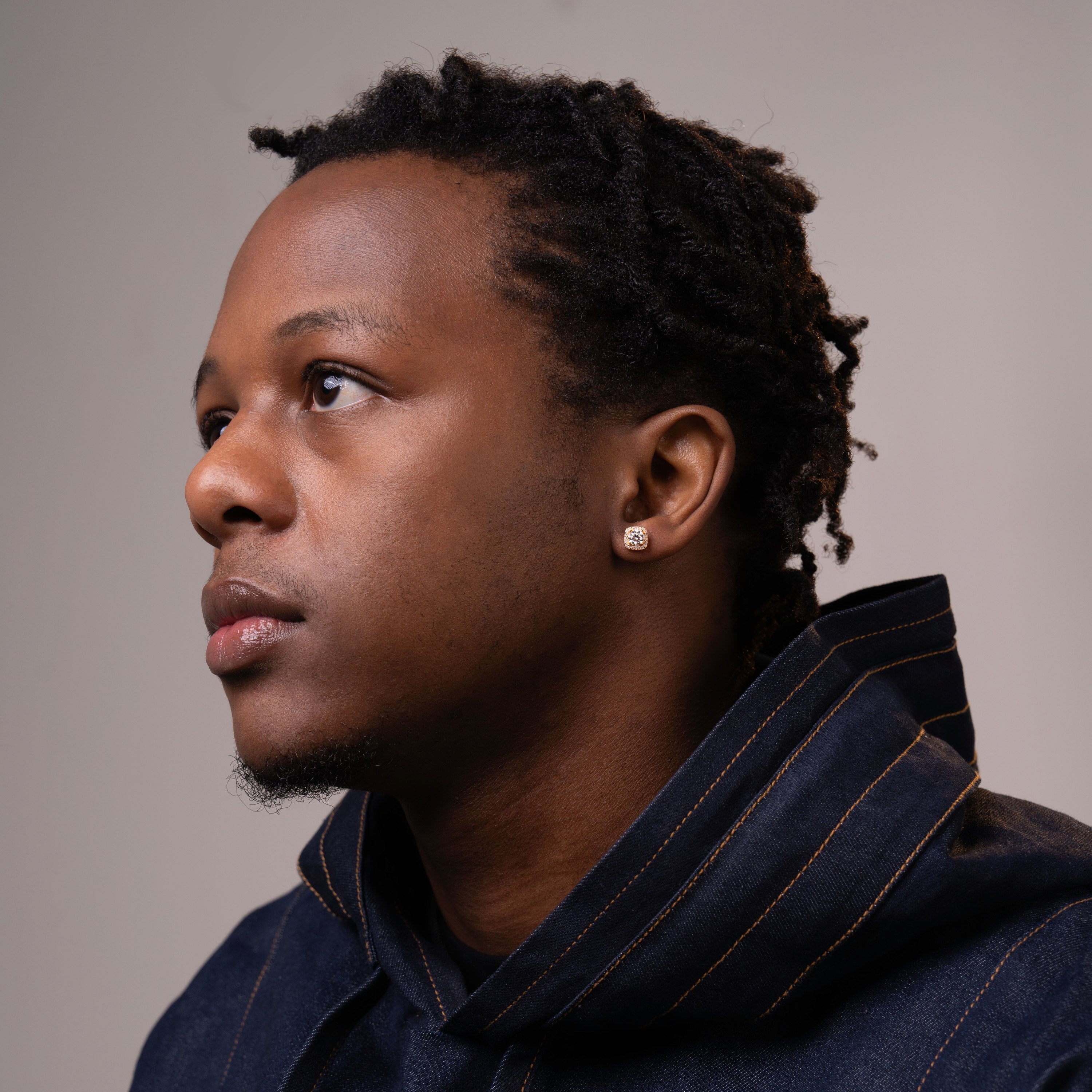 7.5MM Square Moissanite Earrings