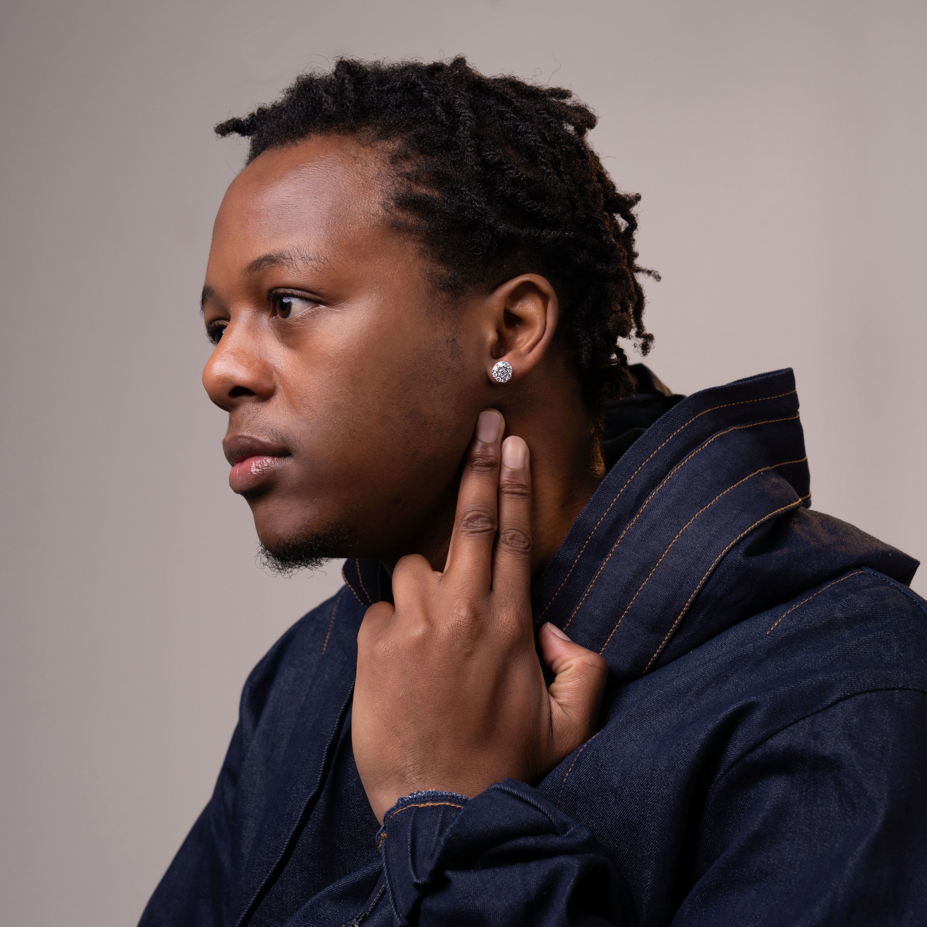 10MM Flower Shaped RoundDiamond Moissanite Earrings