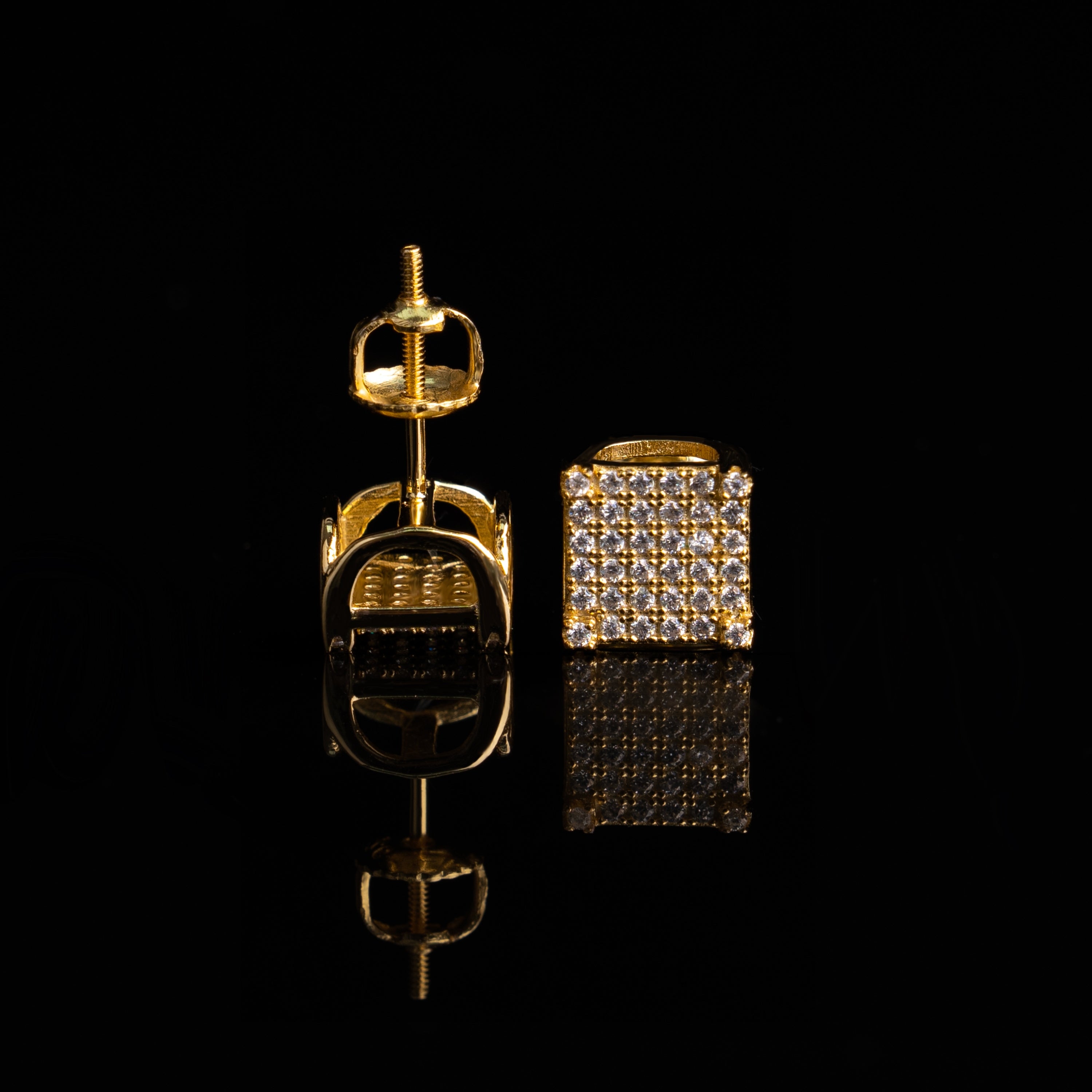 6.7MM Square Moissanite Earrings