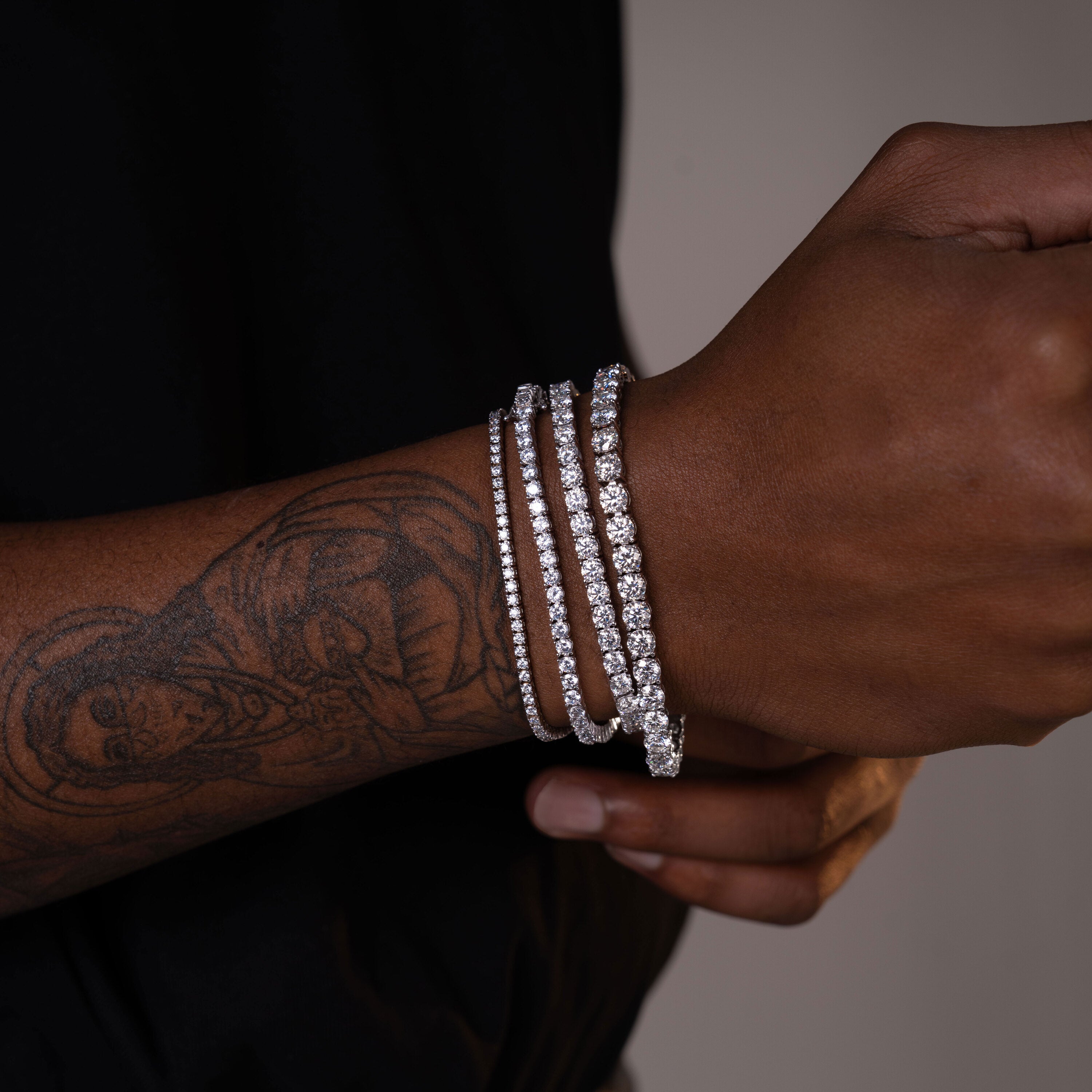 3MM 4MM 5MM 6.5MM Moissanite Tennis Bracelet – alternate product view 2