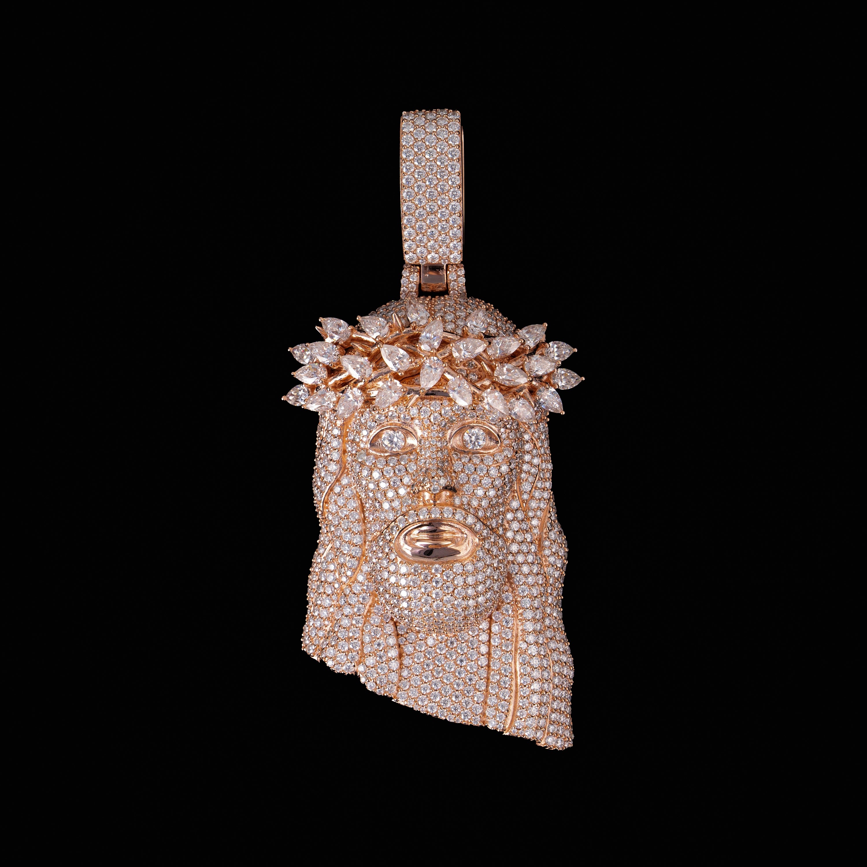 Moissanite Flowers Jesus Piece – alternate product view 4