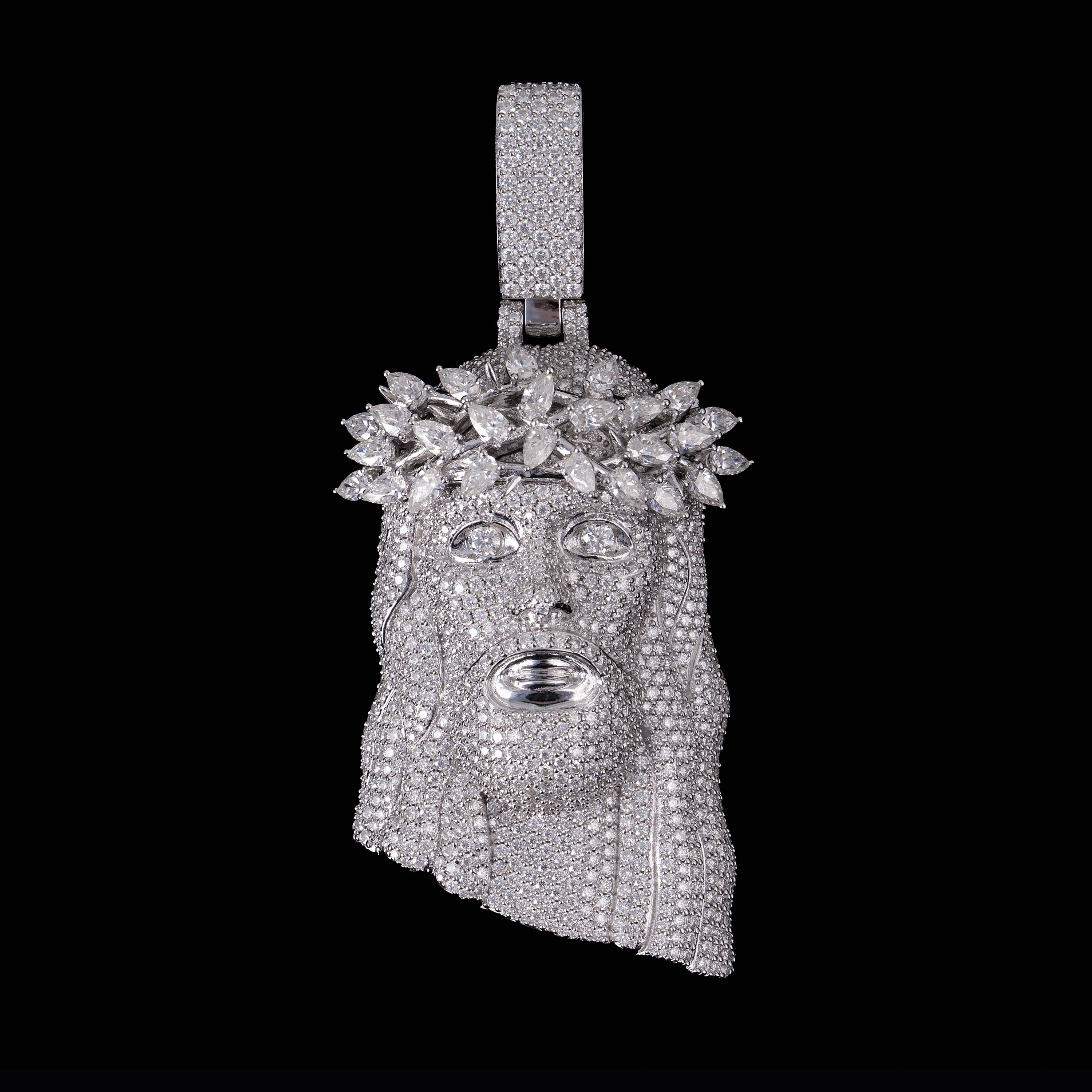 Moissanite Flowers Jesus Piece – alternate product view 5