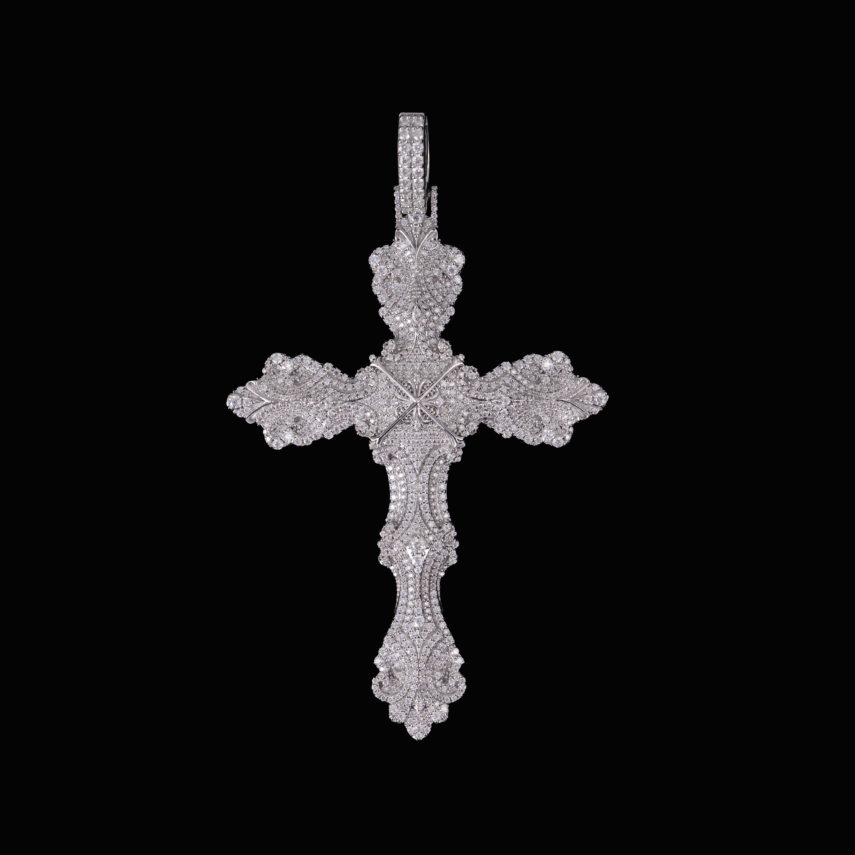 Moissanite Wreath Cross Pendant – alternate product view 6