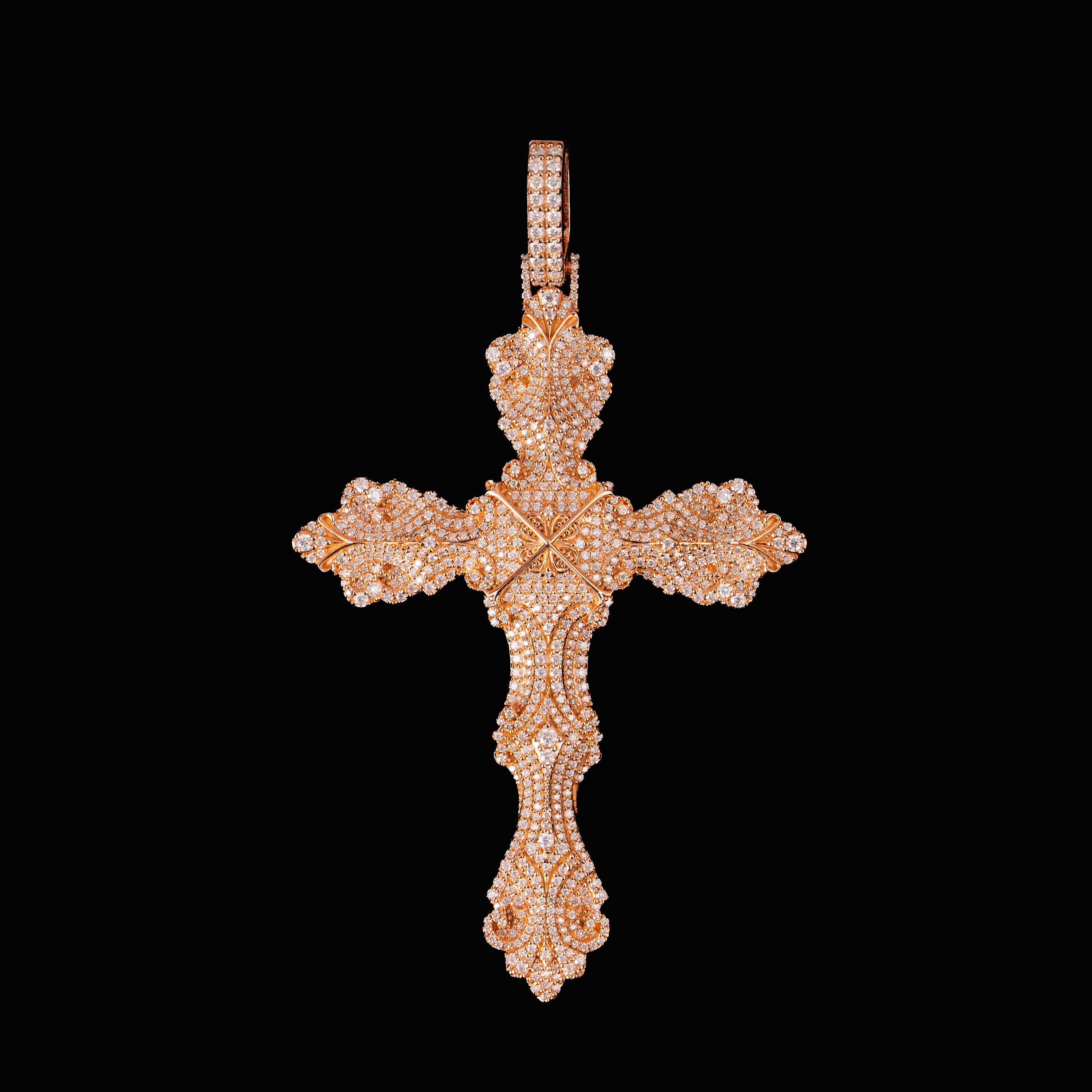 Moissanite Wreath Cross Pendant – alternate product view 7