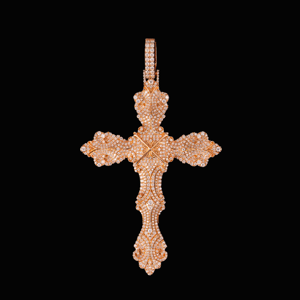 Moissanite Wreath Cross Pendant – alternate product view 7