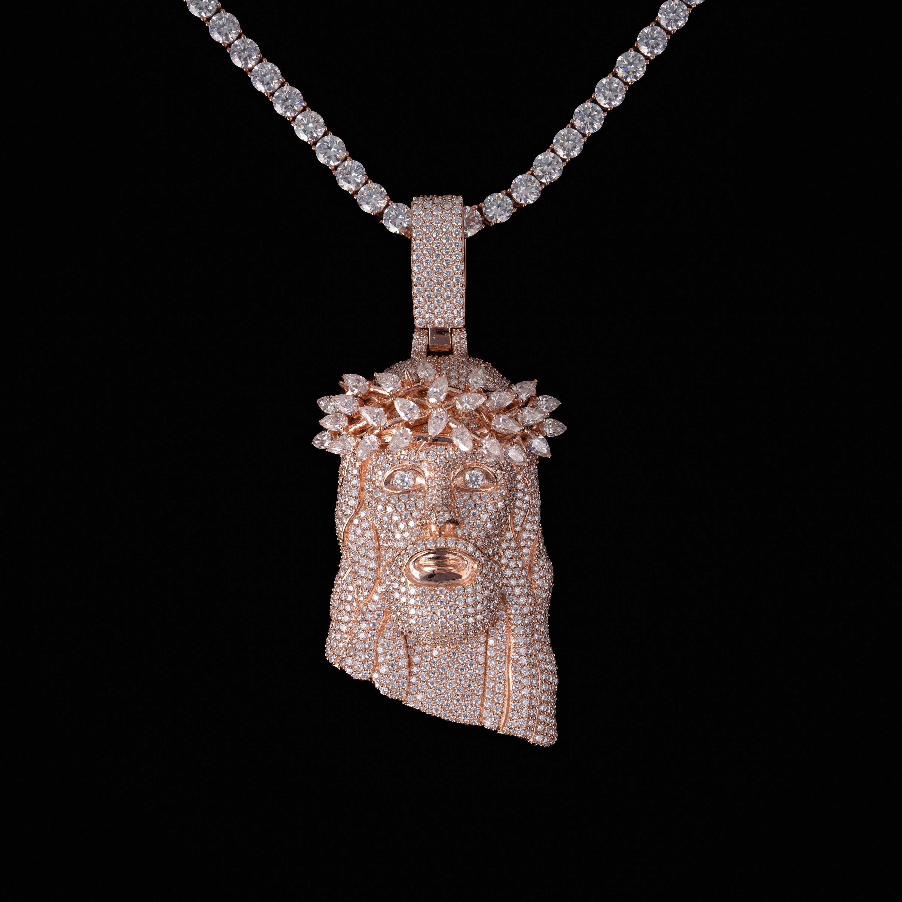 Moissanite Flowers Jesus Piece – alternate product view 7