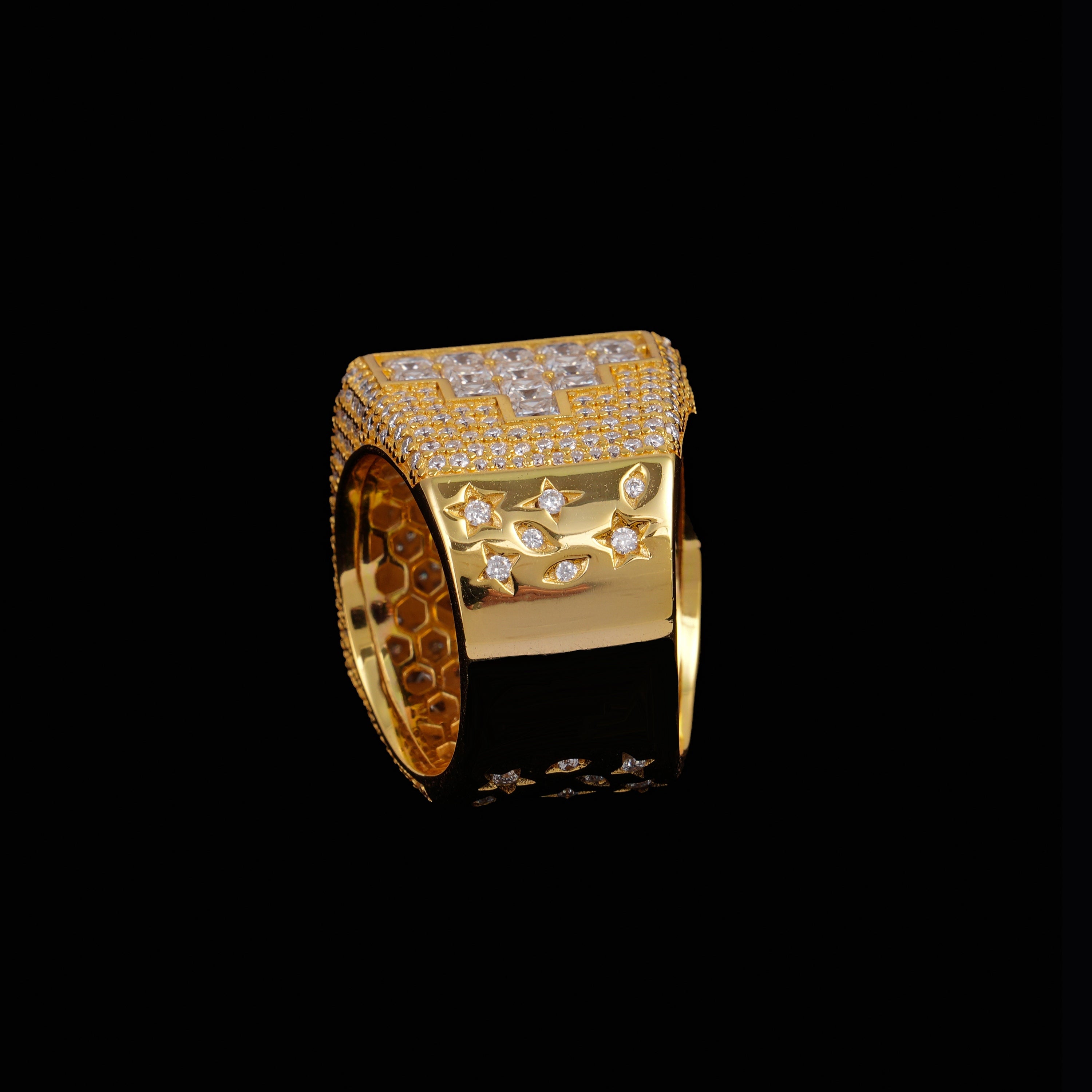Square Halo Ring with Colored Round Center Stone – alternate product view 10