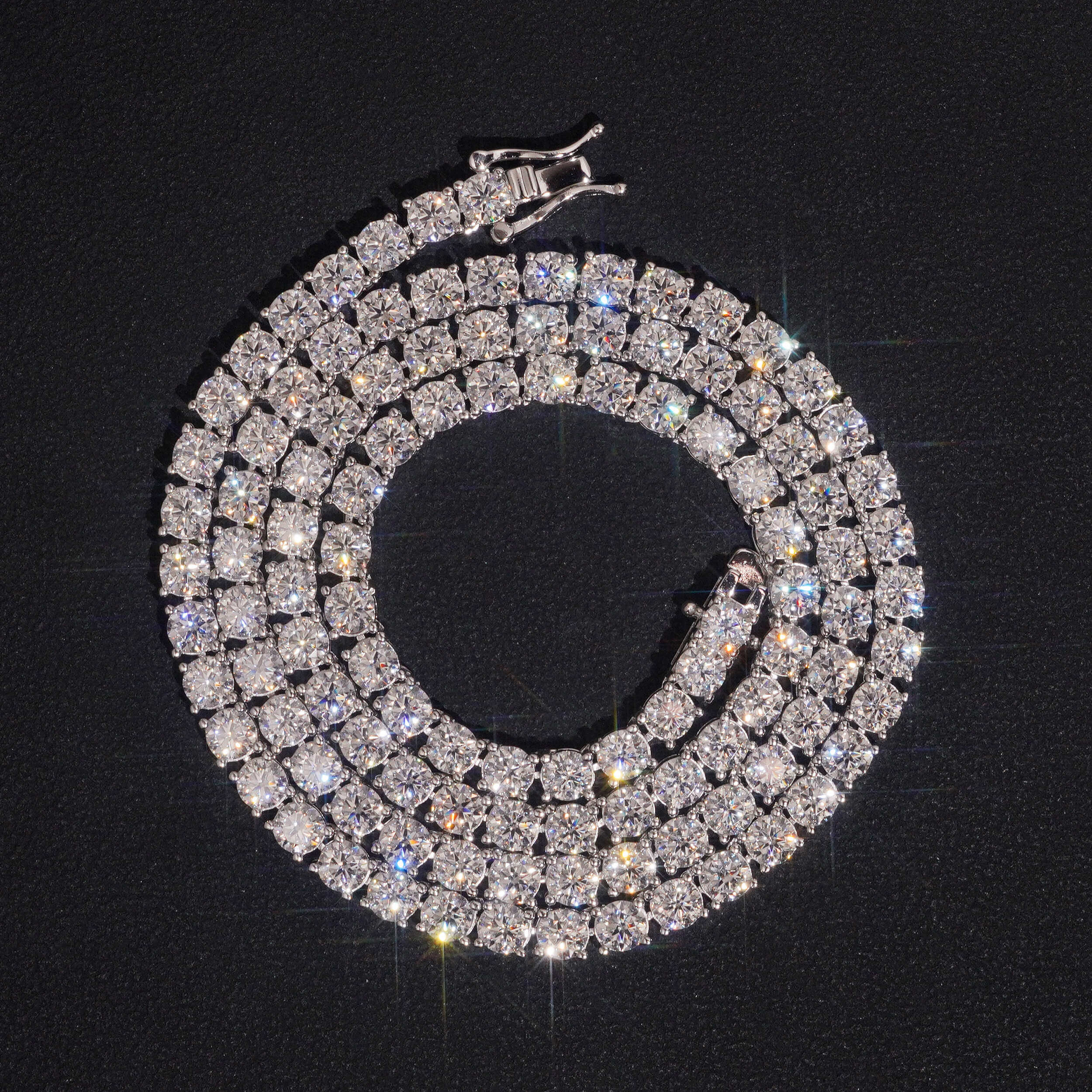 3MM 4MM 5MM 6.5MM Moissanite Tennis Chain Necklace