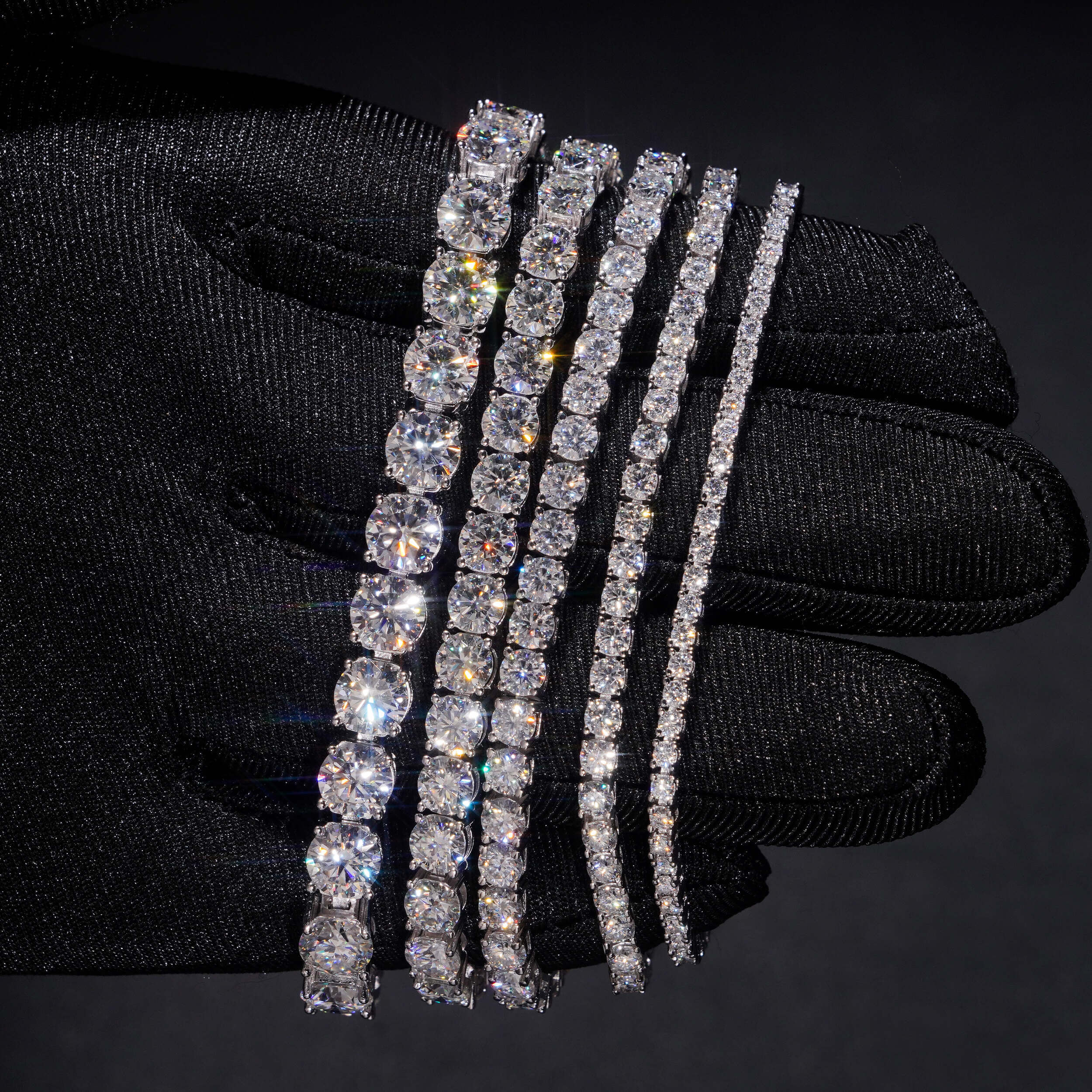 3MM 4MM 5MM 6.5MM Moissanite Tennis Chain Necklace