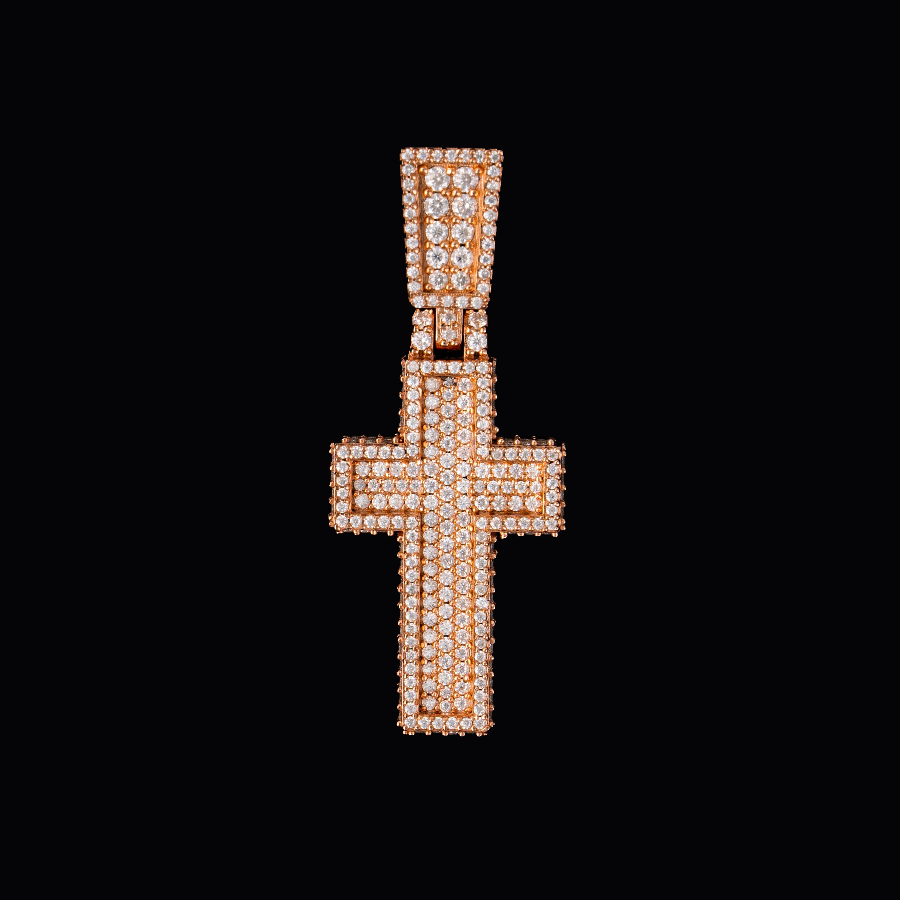 Iced Out Cross Pendant – Moissanite Hip Hop Charm – alternate product view 9