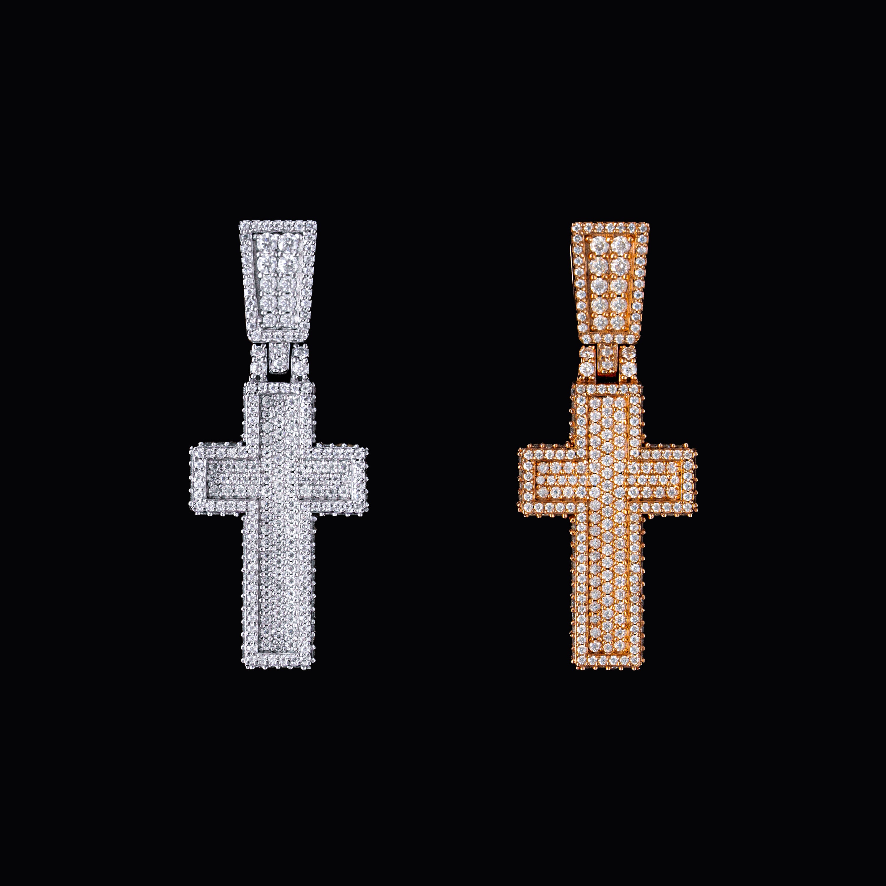 Iced Out Cross Pendant – Moissanite Hip Hop Charm – alternate product view 6