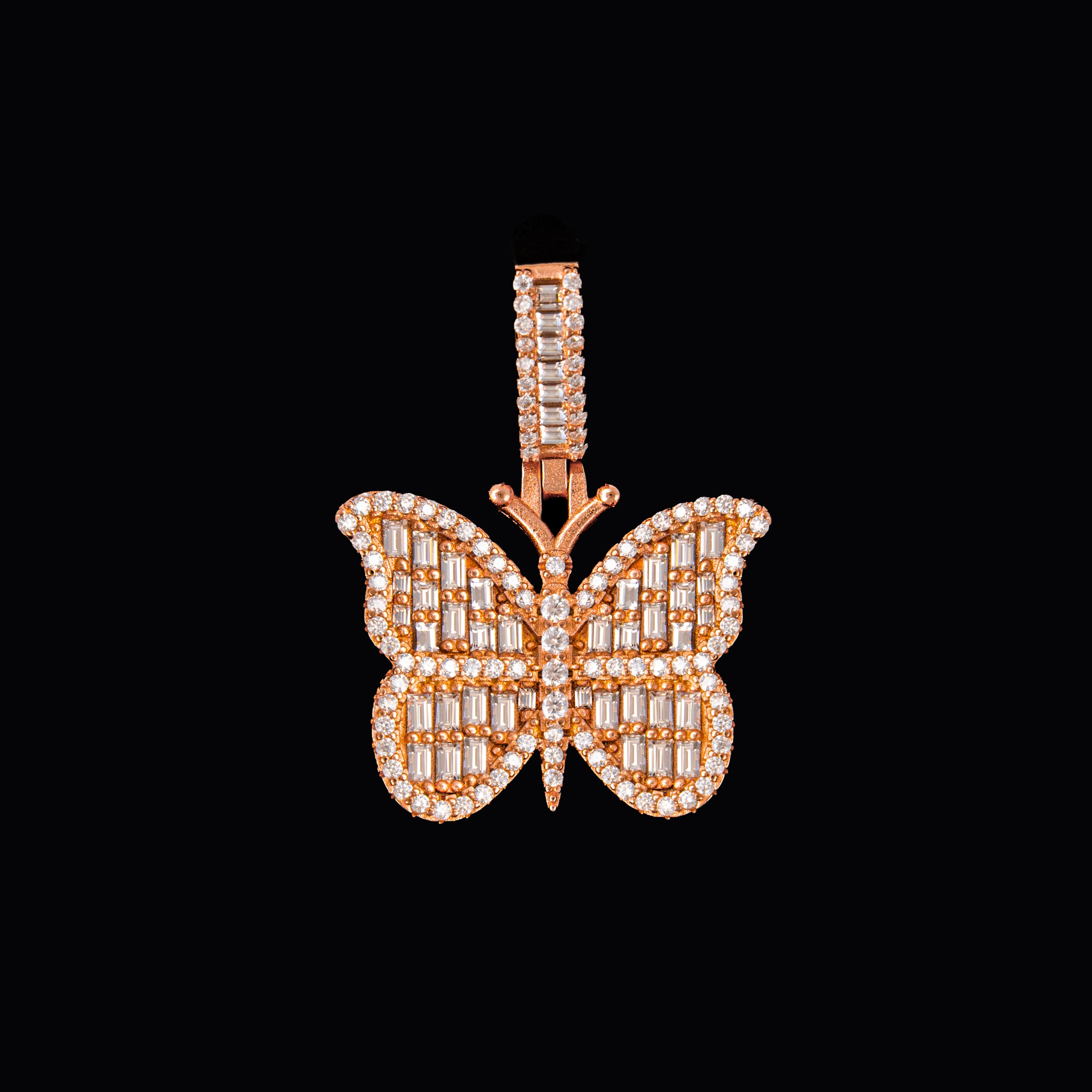 Moissanite Big Butterfly Small Butterfly Pendant – alternate product view 8