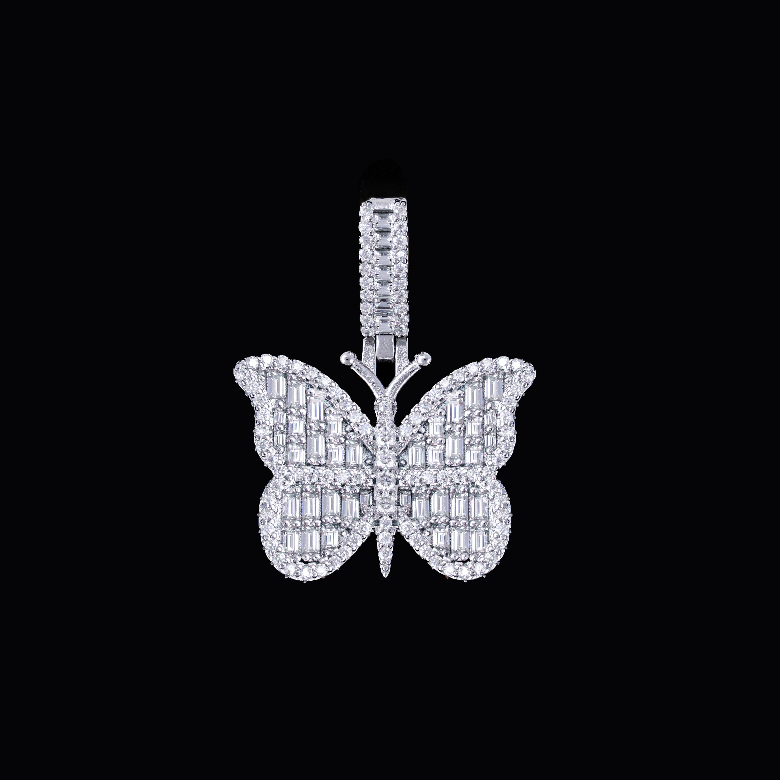 Moissanite Big Butterfly Small Butterfly Pendant – alternate product view 9