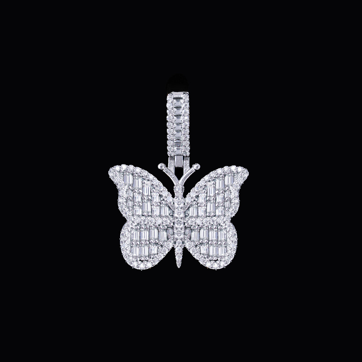 Moissanite Big Butterfly Small Butterfly Pendant – alternate product view 9