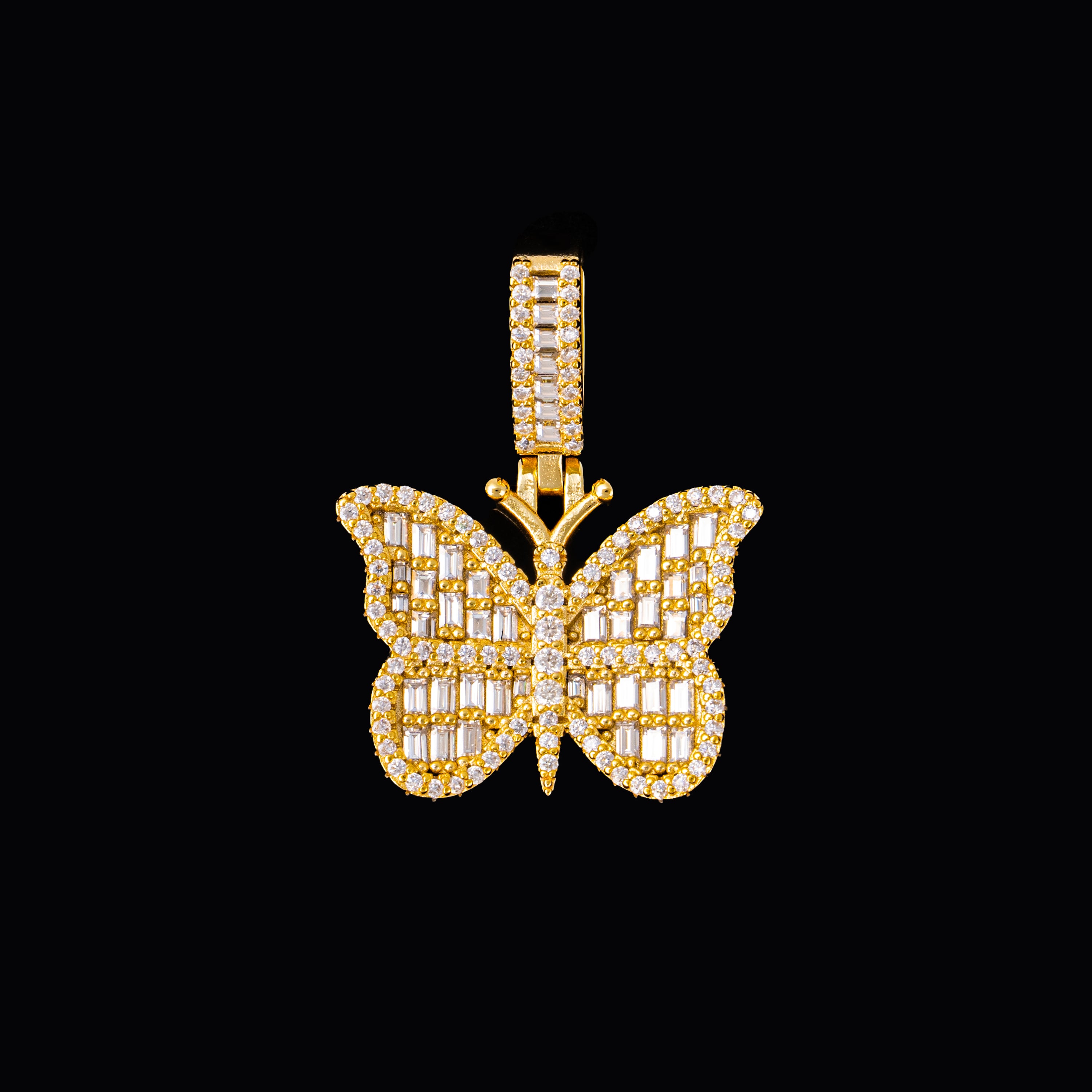 Moissanite Big Butterfly Small Butterfly Pendant – alternate product view 10