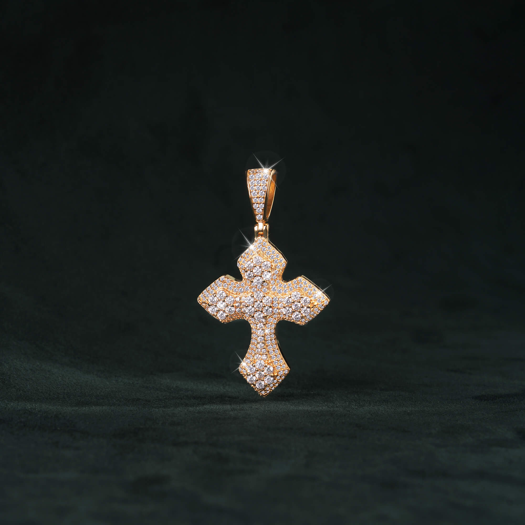Moissanite Syriac Cross Pendant – alternate product view 4