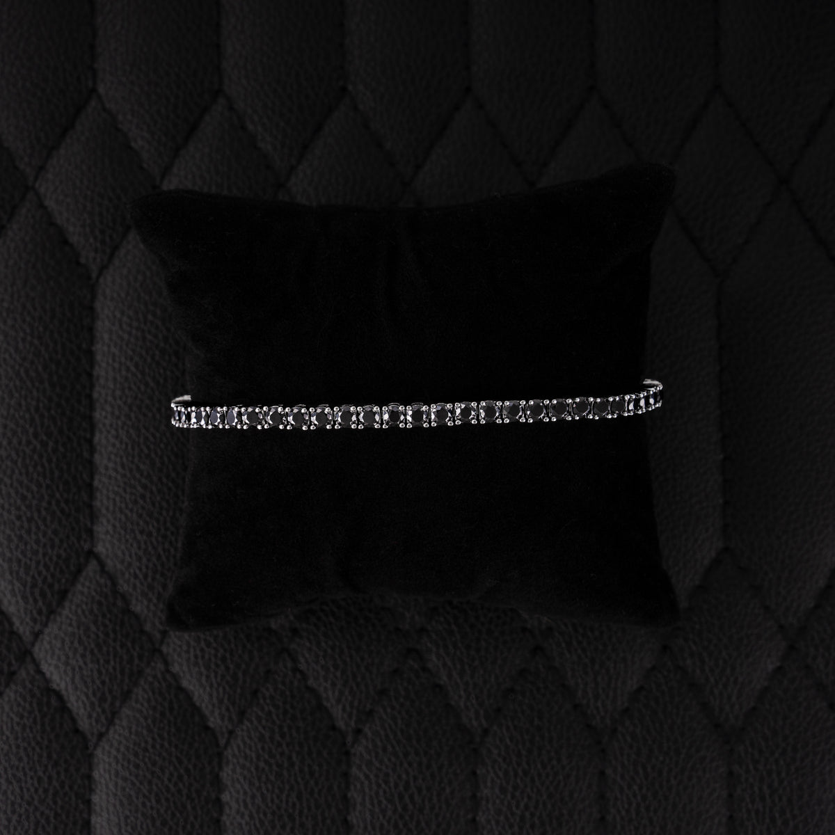 3MM 3.5MM 4MM 5MM 6.5MM Black Moissanite Tennis Chain Necklace & Bracelet – alternate product view 3