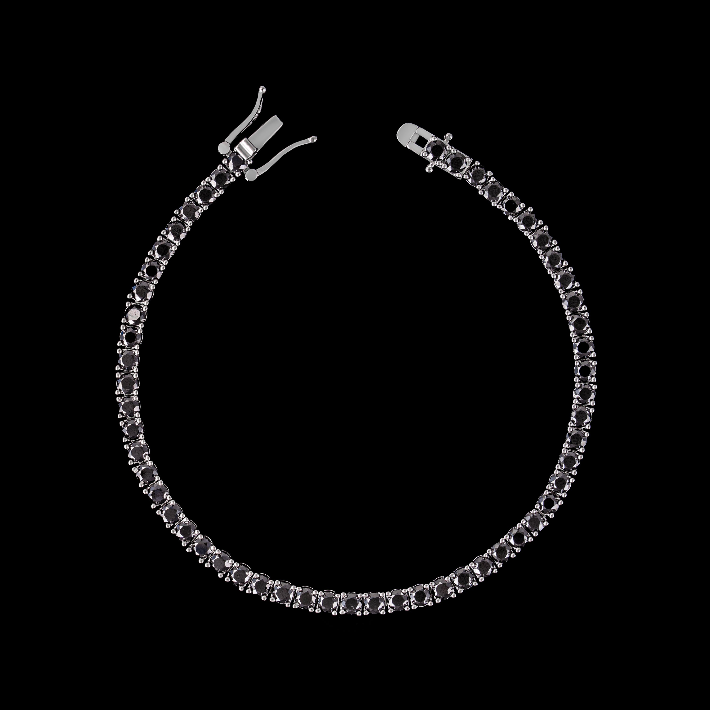 3MM 3.5MM 4MM 5MM 6.5MM Black Moissanite Tennis Chain Necklace & Bracelet – alternate product view 5