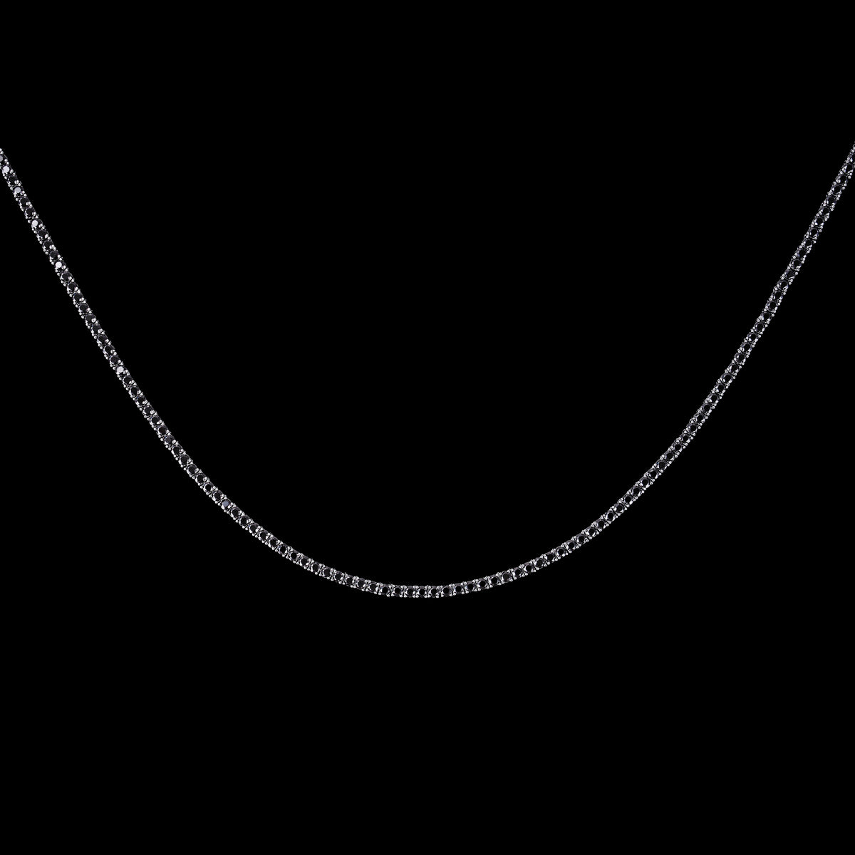 3MM 3.5MM 4MM 5MM 6.5MM Black Moissanite Tennis Chain Necklace & Bracelet – alternate product view 9