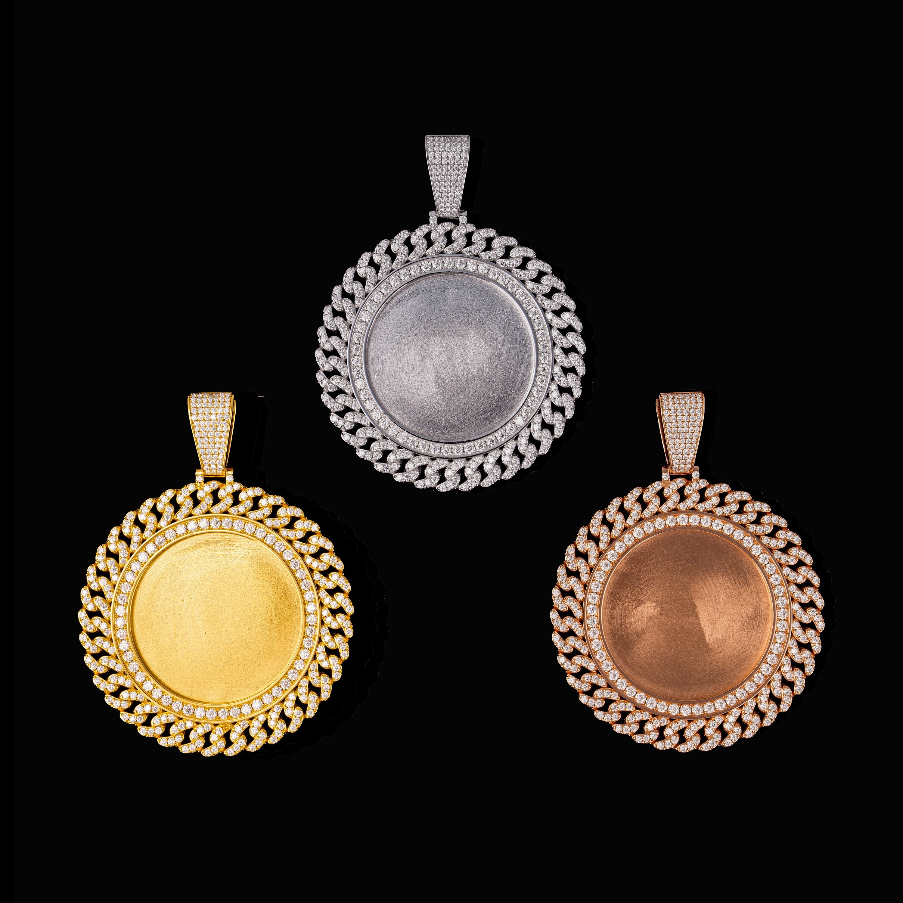 Iced Out Custom Photo Pendant – Hip Hop Moissanite Necklace Gift for Him