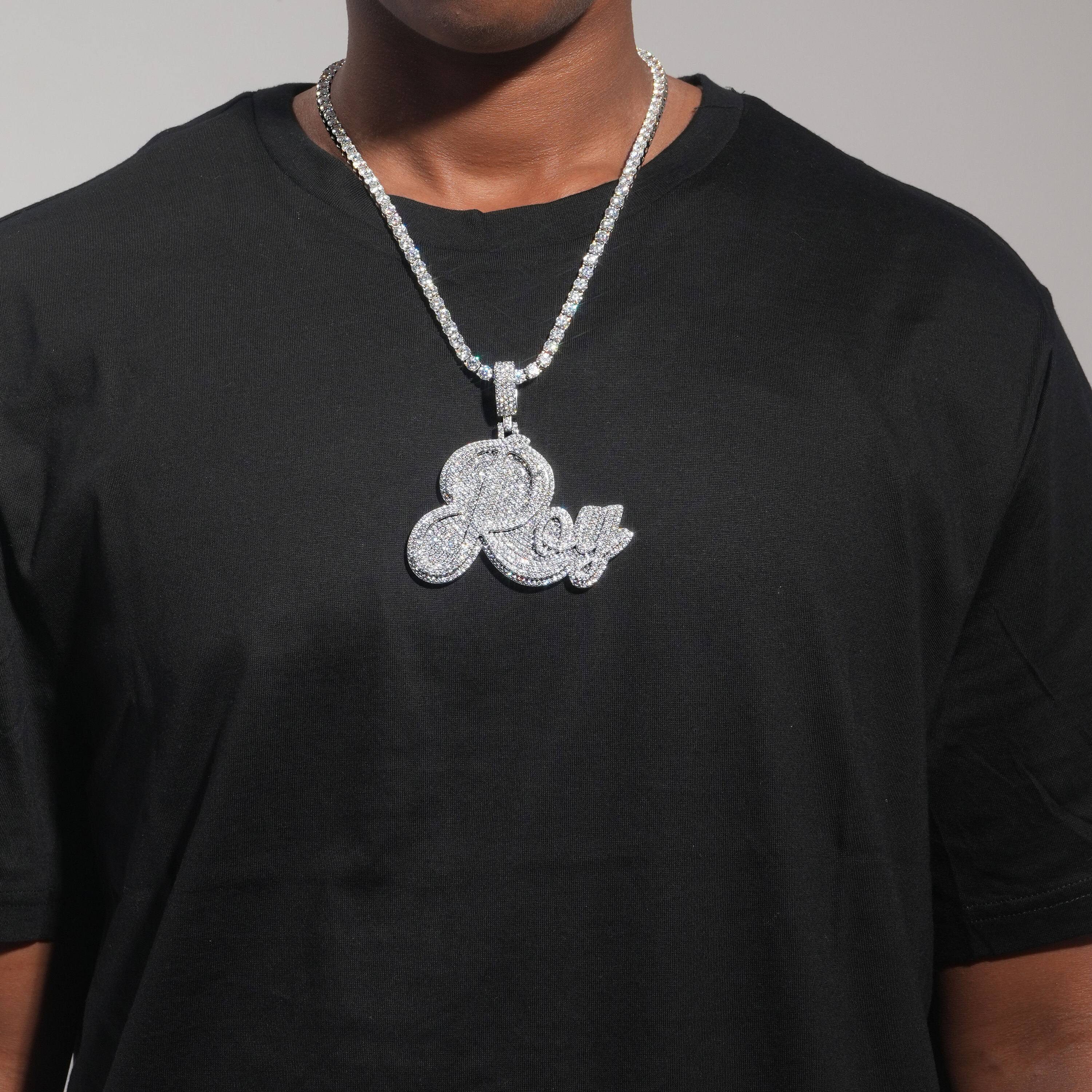 Custom Hip Hop Moissanite "Ray" Pendant – alternate product view 4