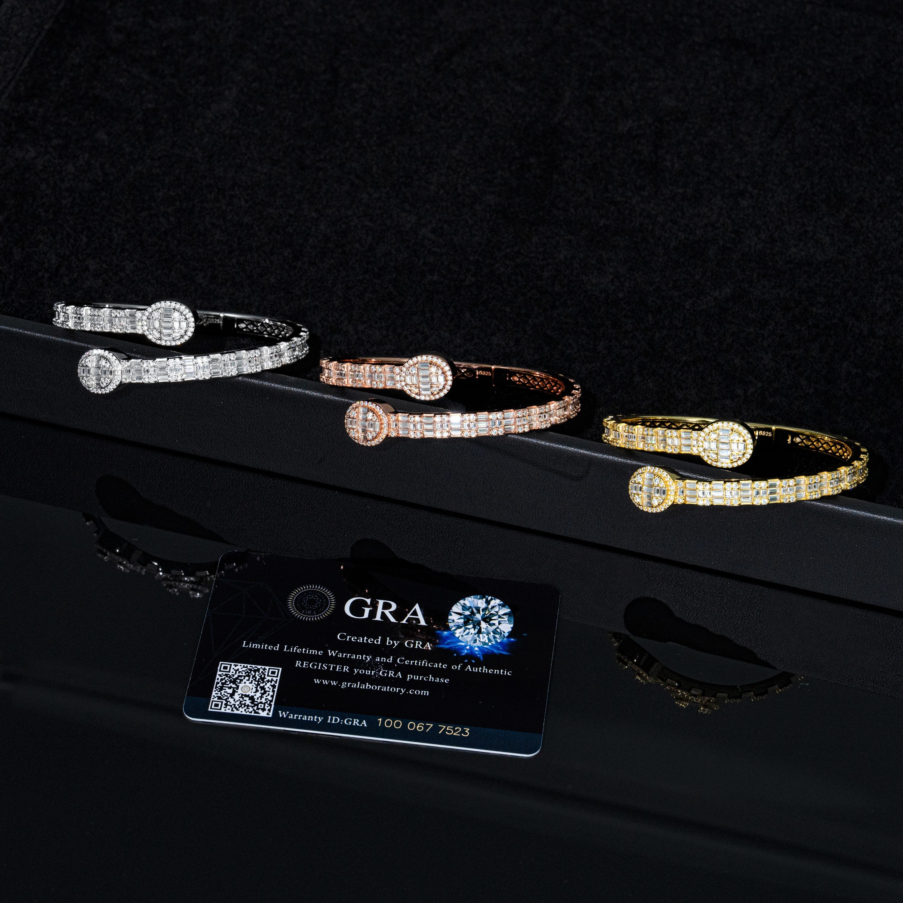 6MM Moissanite Ellipse Bangle – alternate product view 3
