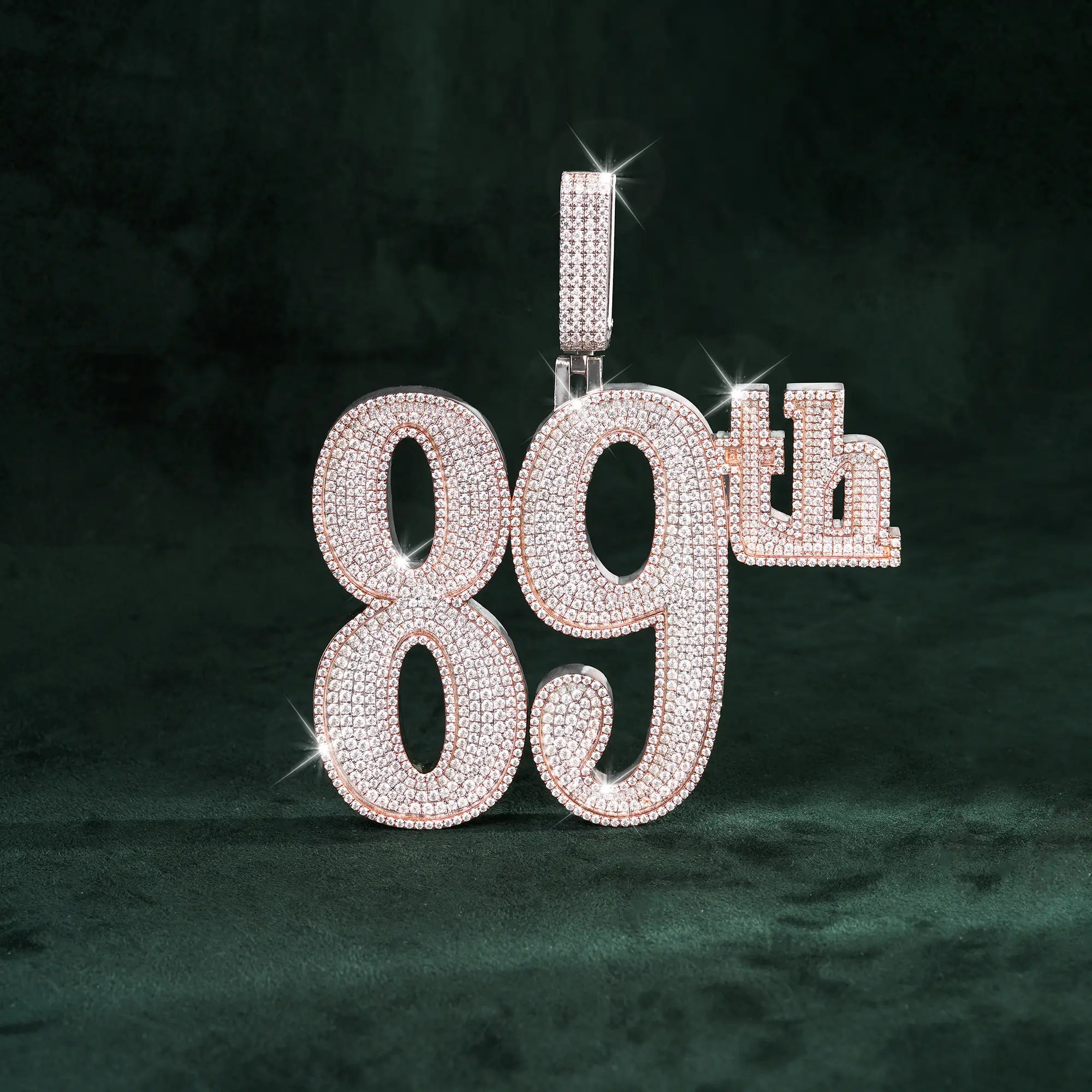 Custom “89th” 14K Rose Gold Number Pendant