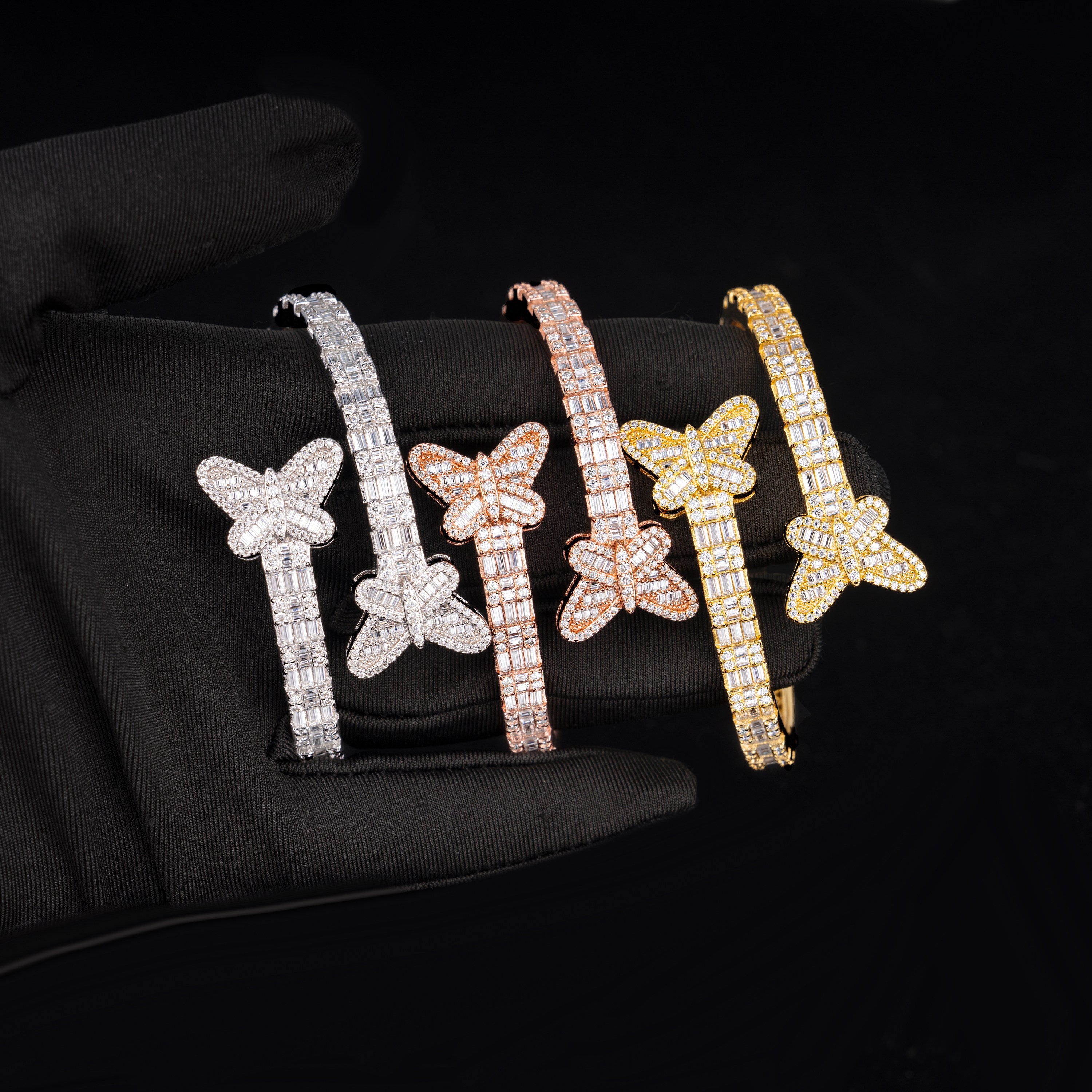 6MM Moissanite Butterfly Bangle – alternate product view 2