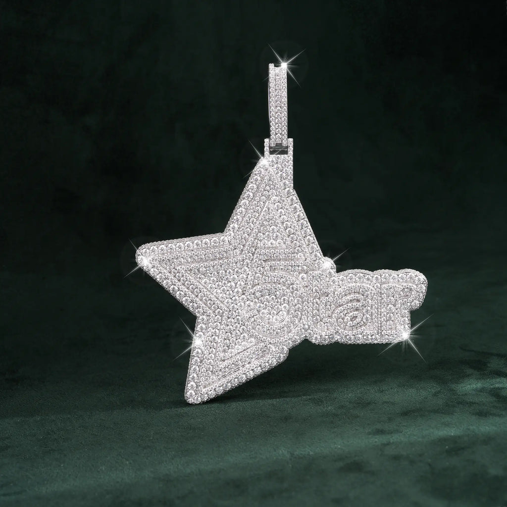 Custom-made "5tar" pendant 14K gold