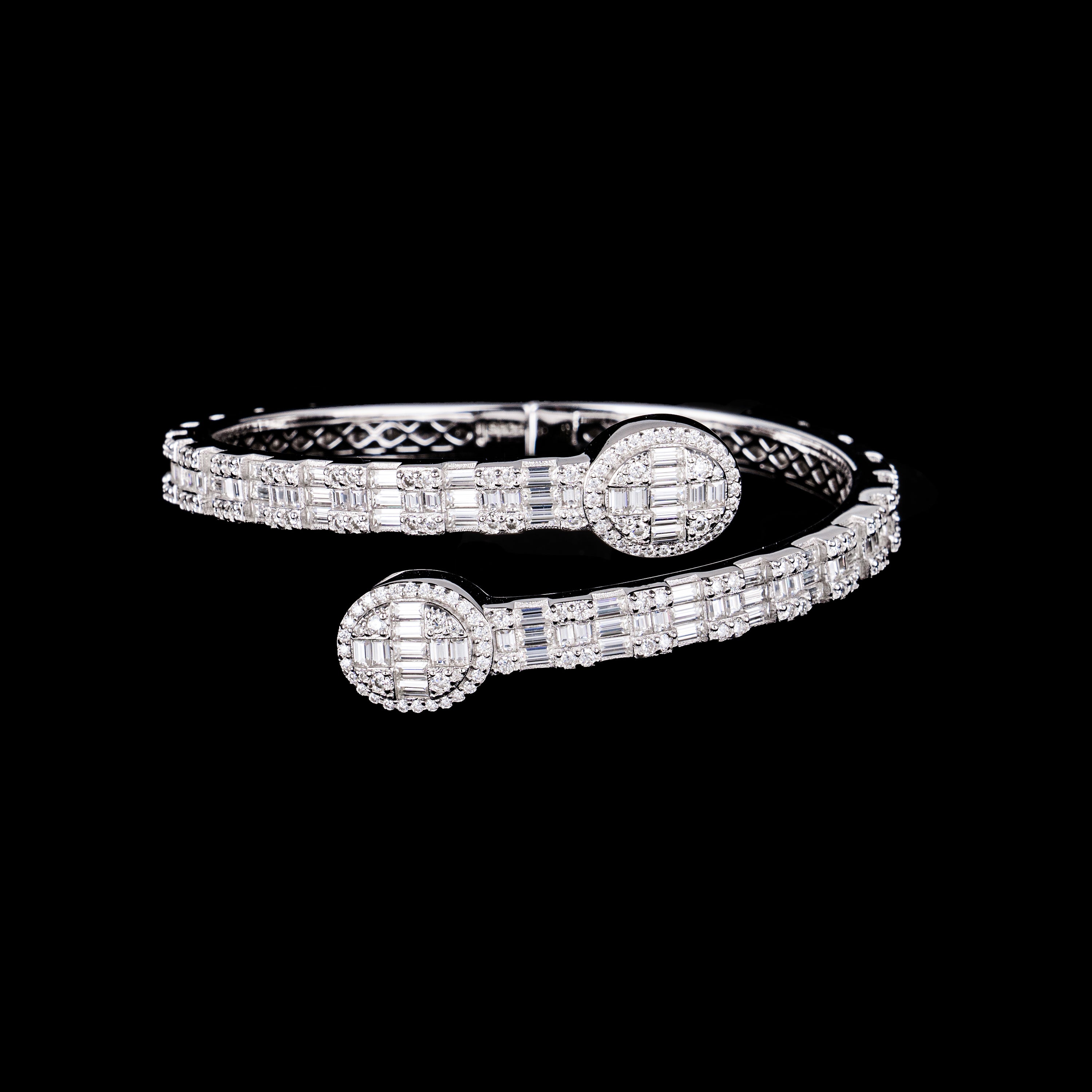 6MM Moissanite Ellipse Bangle – alternate product view 5