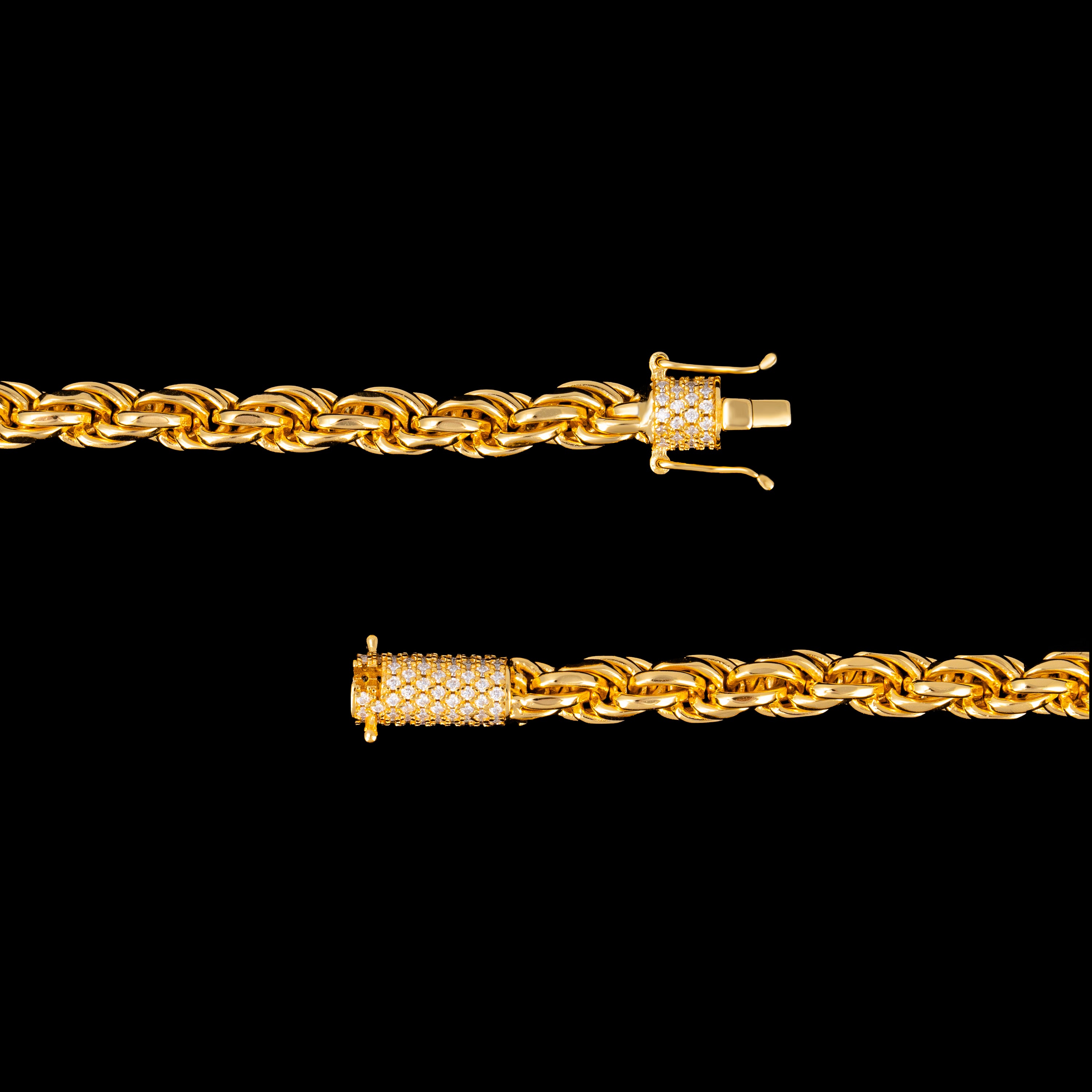 6MM Braided Chain Moissanite Buckle Necklace – alternate product view 2