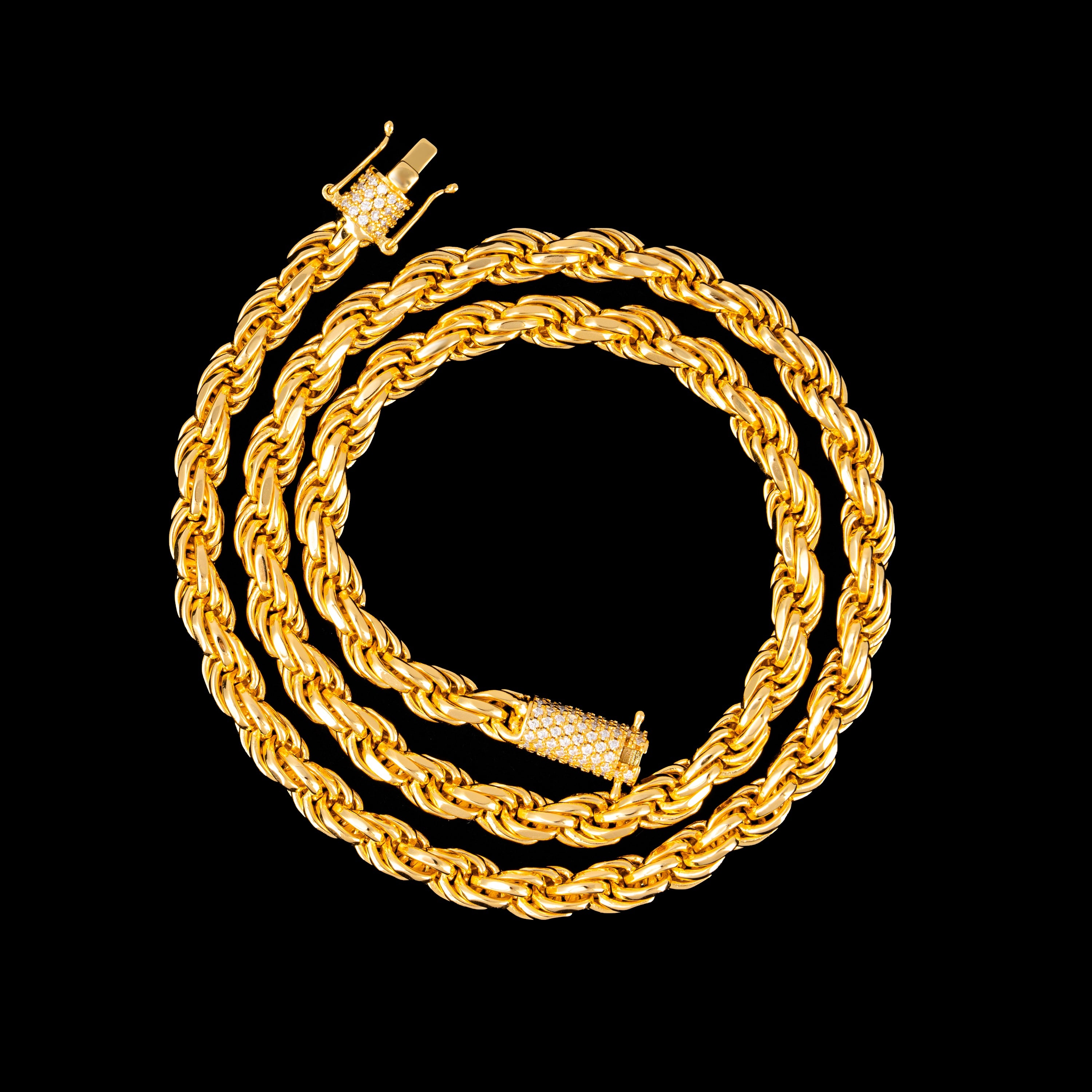 6MM Braided Chain Moissanite Buckle Necklace – alternate product view 3