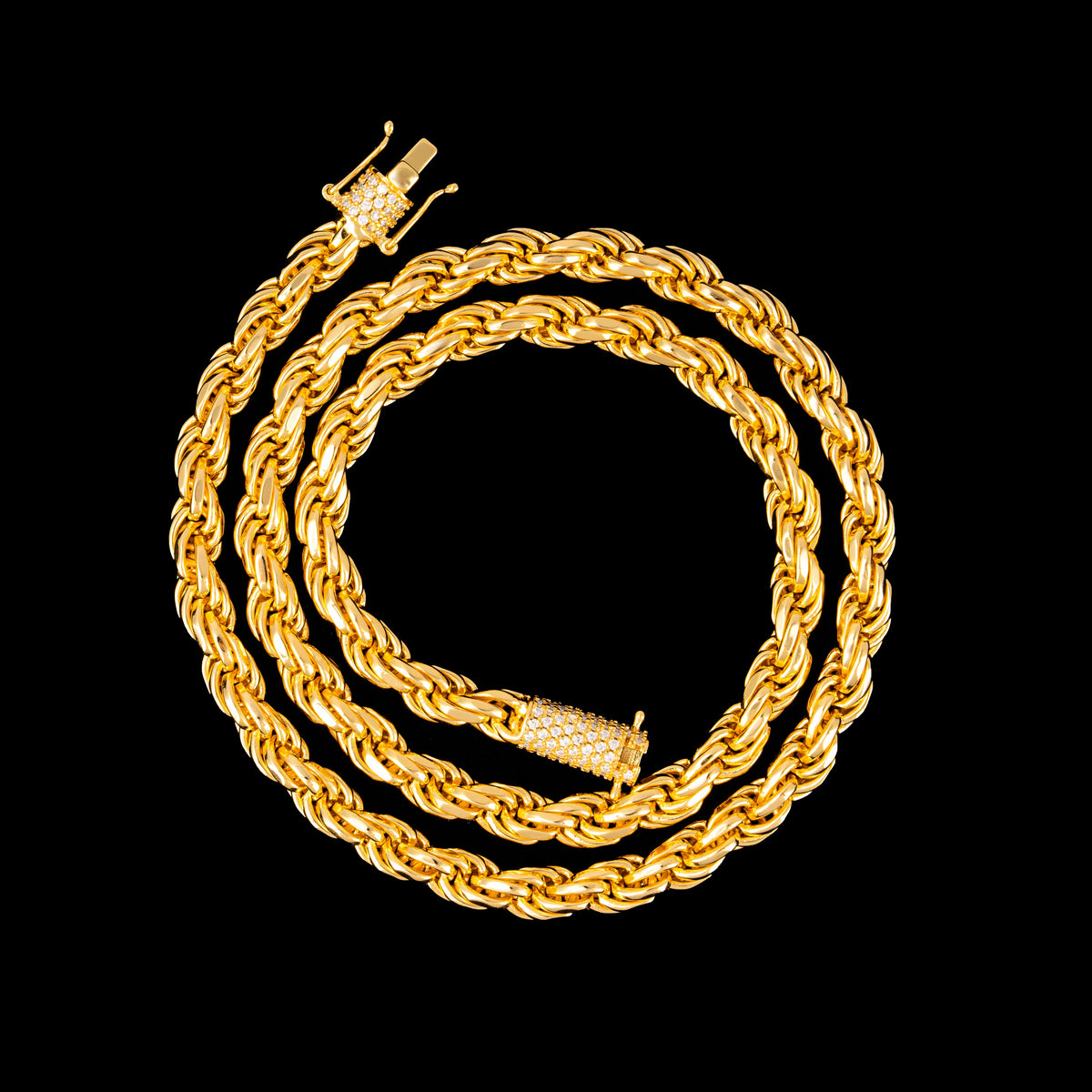 6MM Braided Chain Moissanite Buckle Necklace – alternate product view 3