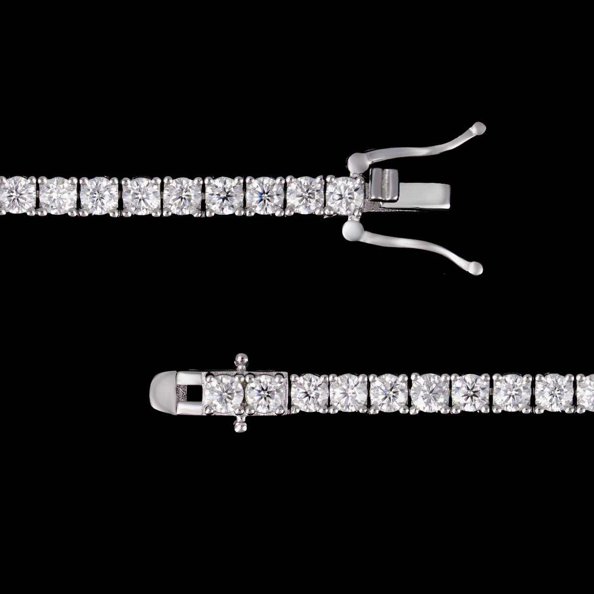 3MM Butterfly Moissanite Tennis Chain Necklace – alternate product view 7