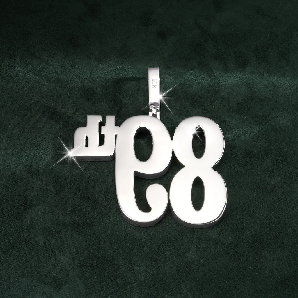 Custom “89th” 14K Rose Gold Number Pendant