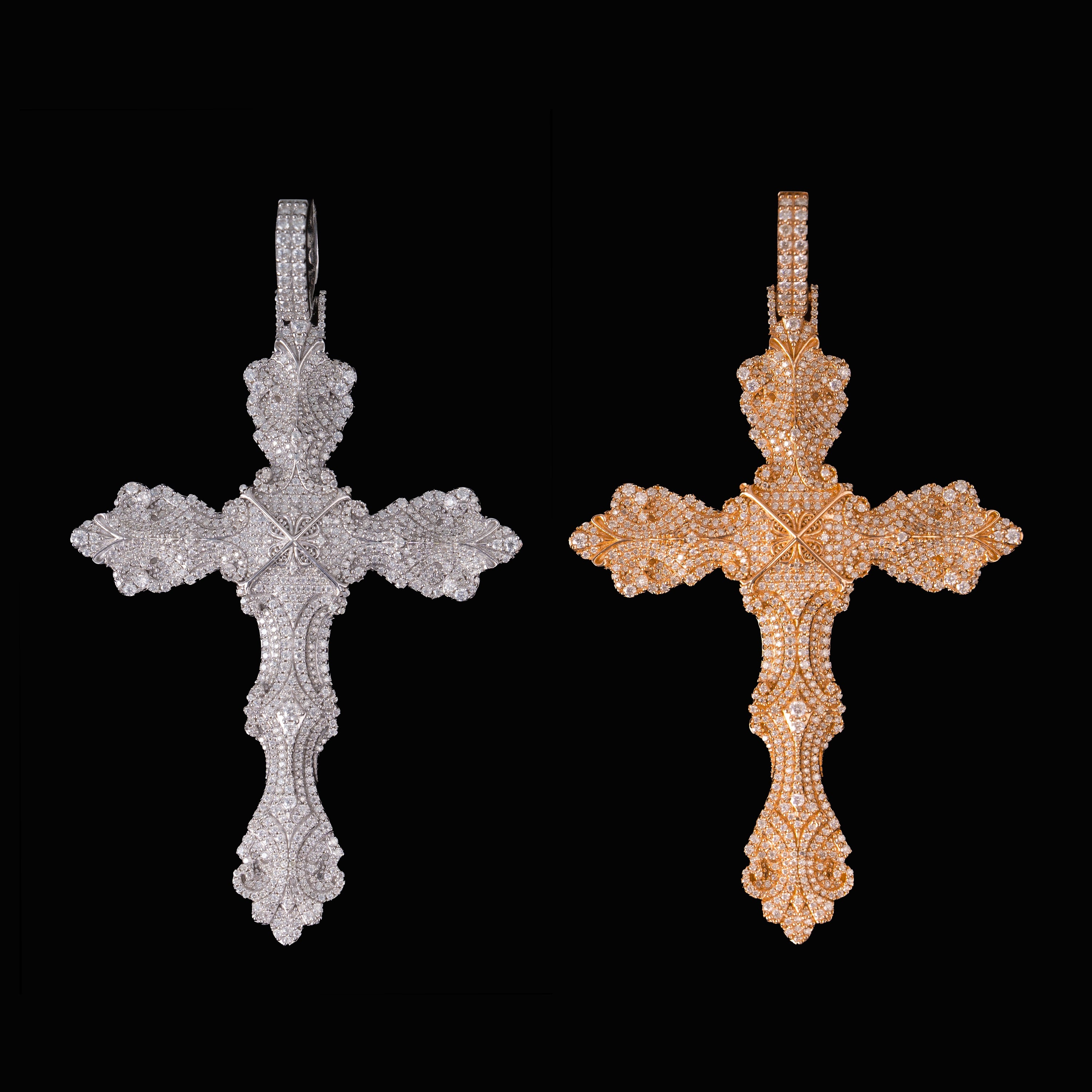 Moissanite Wreath Cross Pendant – alternate product view 5
