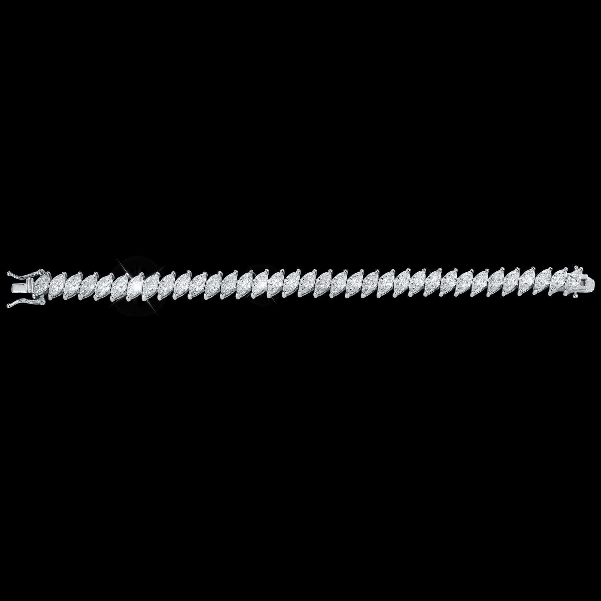 Marquise Cut VVS Moissanite Tennis Bracelet by Sommarnox