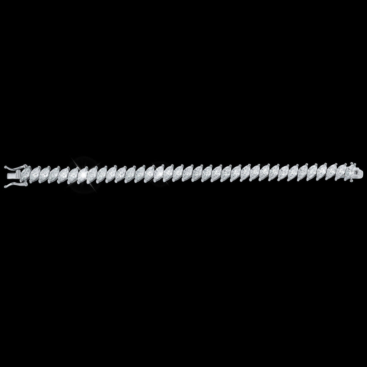 Marquise Cut VVS Moissanite Tennis Bracelet by Sommarnox