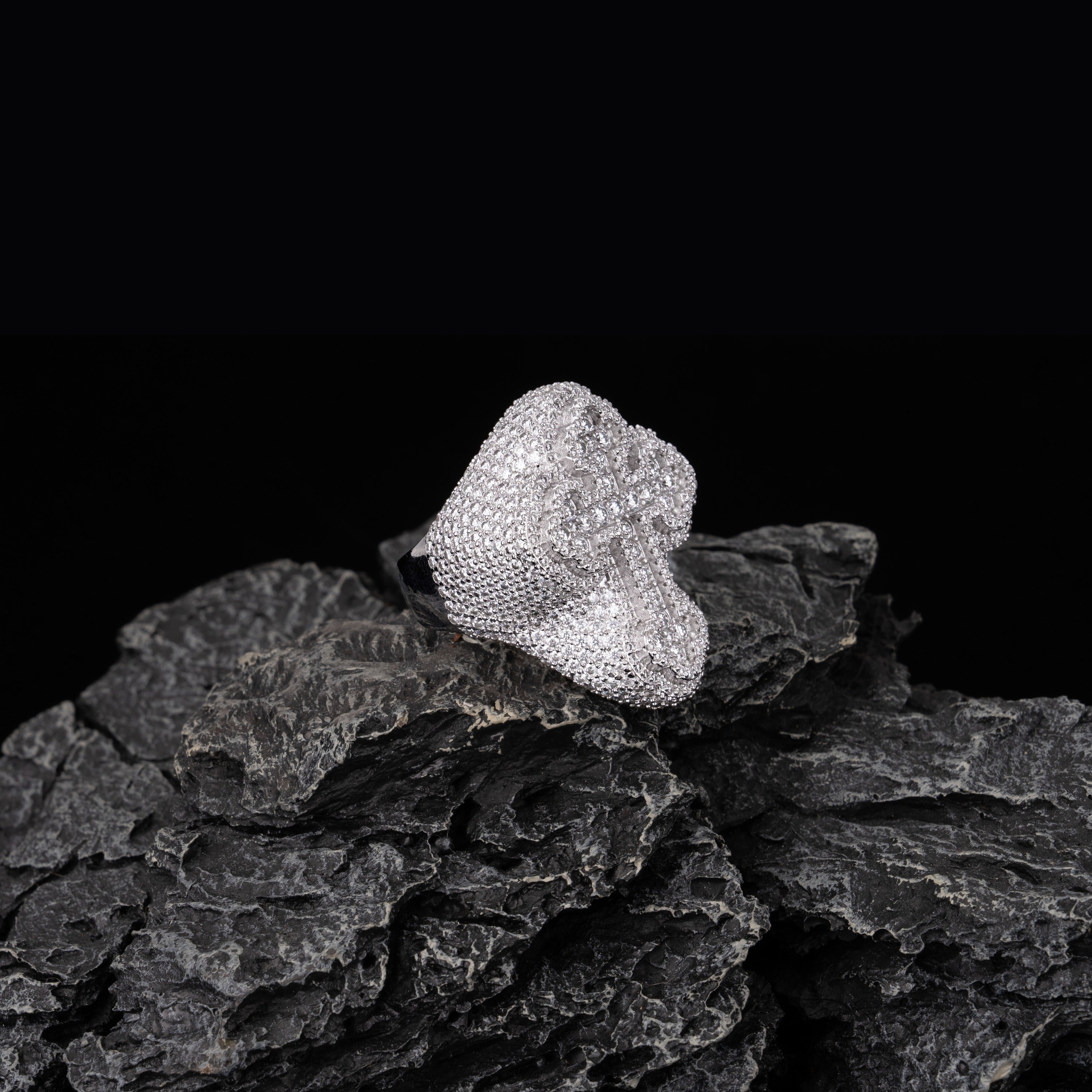 Moissanite Cross Ring