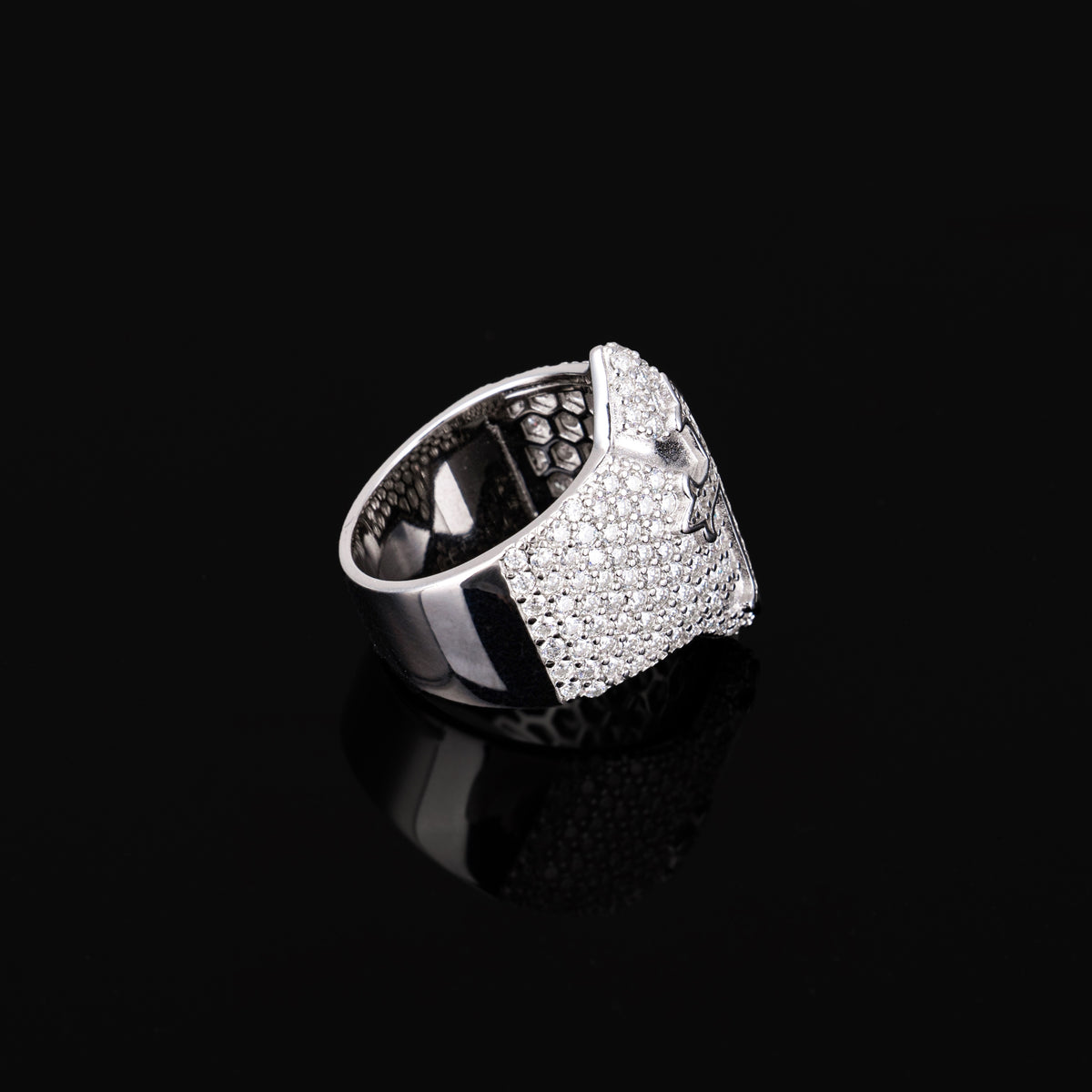 Moissanite Cross Ring Iced Out Hip Hop Statement Ring for Men Women – alternate product view 5