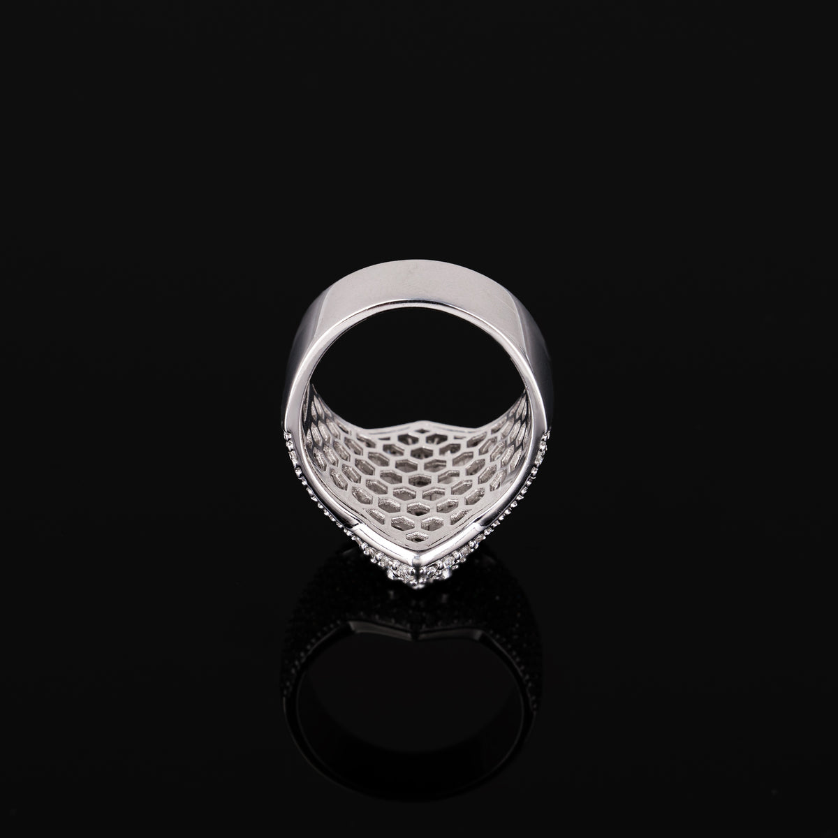 Moissanite Cross Ring Iced Out Hip Hop Statement Ring for Men Women – alternate product view 6