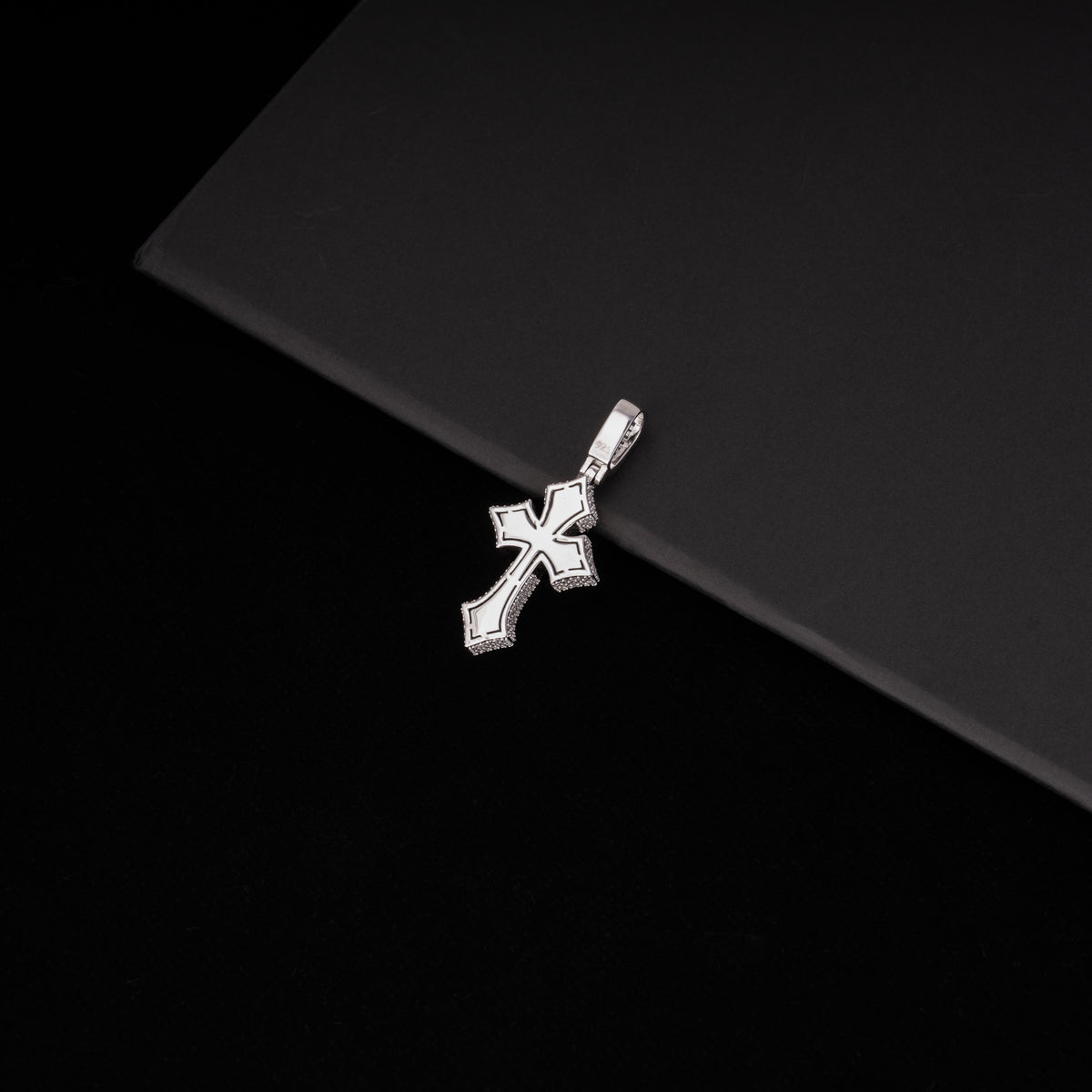 Baguette Cut Cross Pendant – Iced Out Moissanite Faith Necklace Charm – alternate product view 9