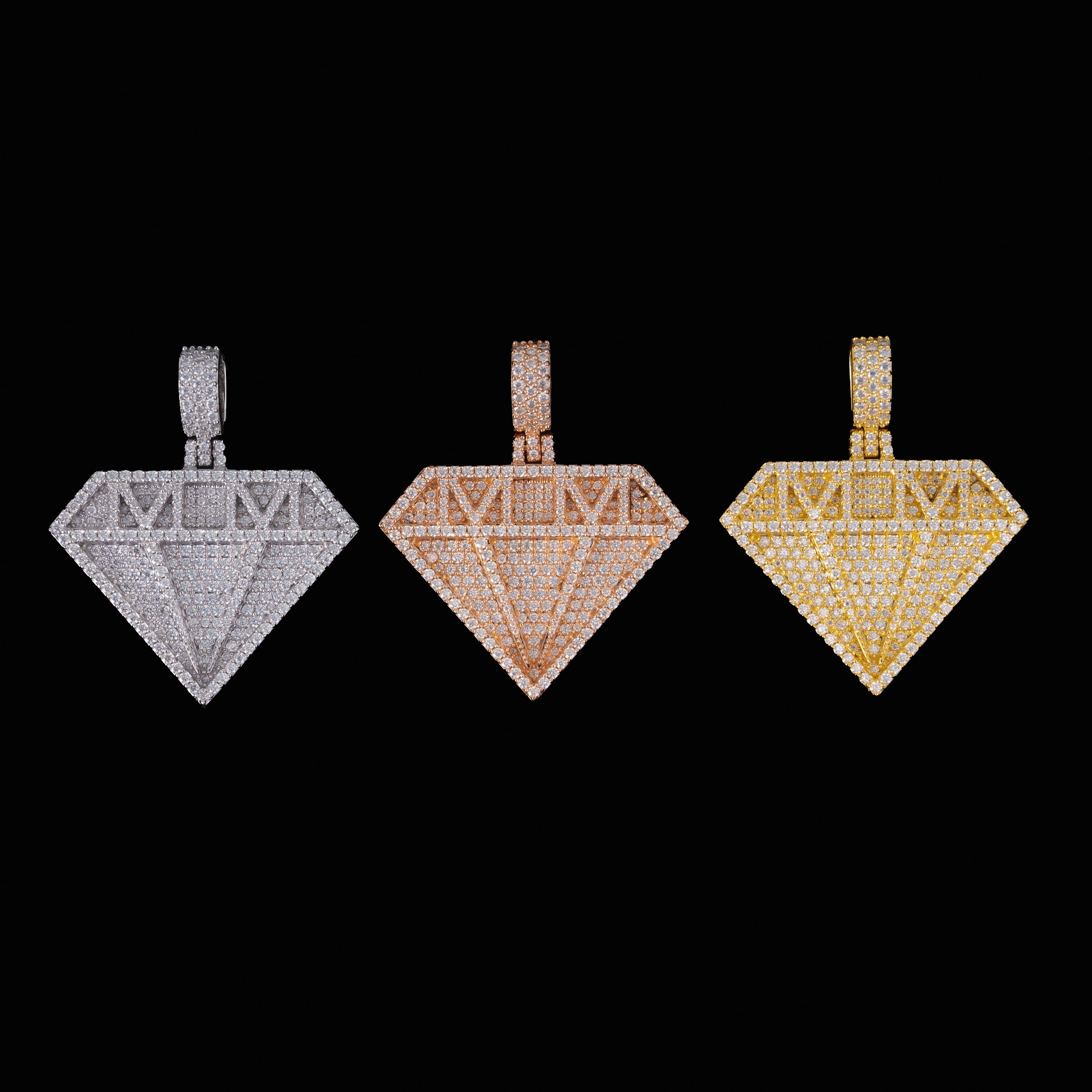 Moissanite Diamond-Shaped Pendant by Sommarnox