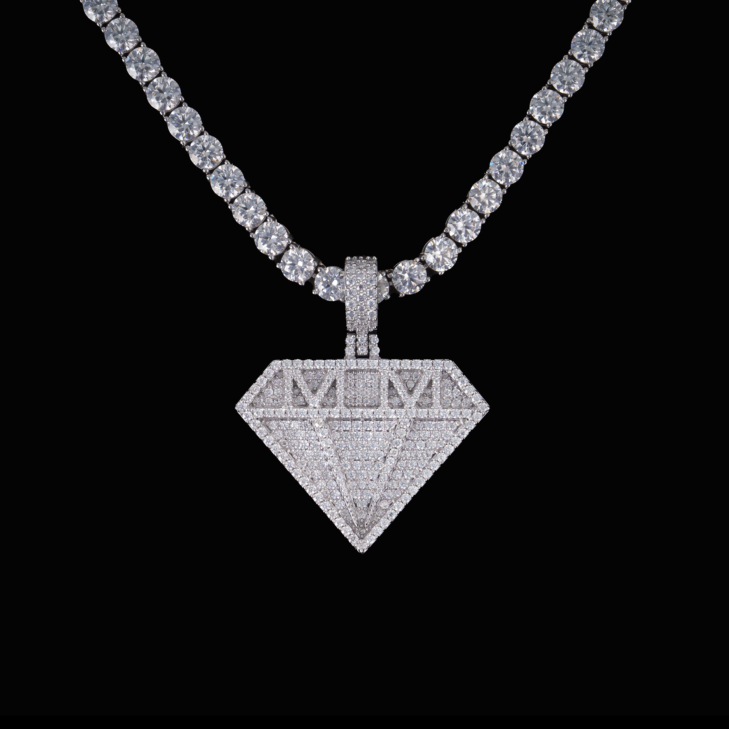 Moissanite Diamond-Shaped Pendant – alternate product view 10