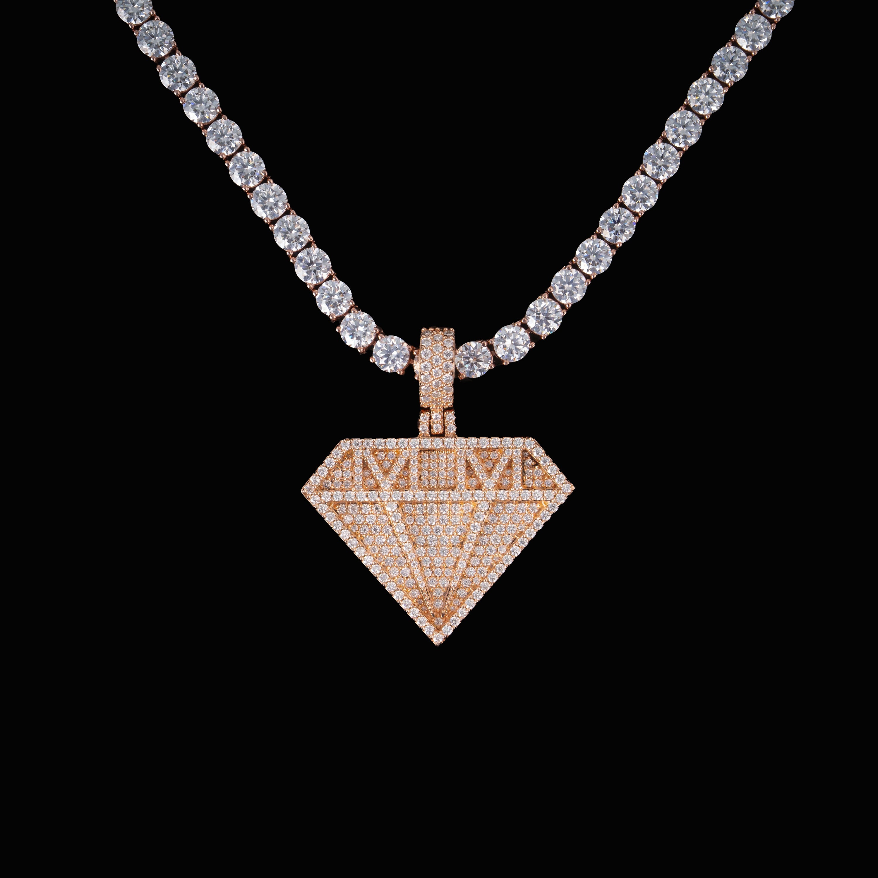Moissanite Diamond-Shaped Pendant – alternate product view 9