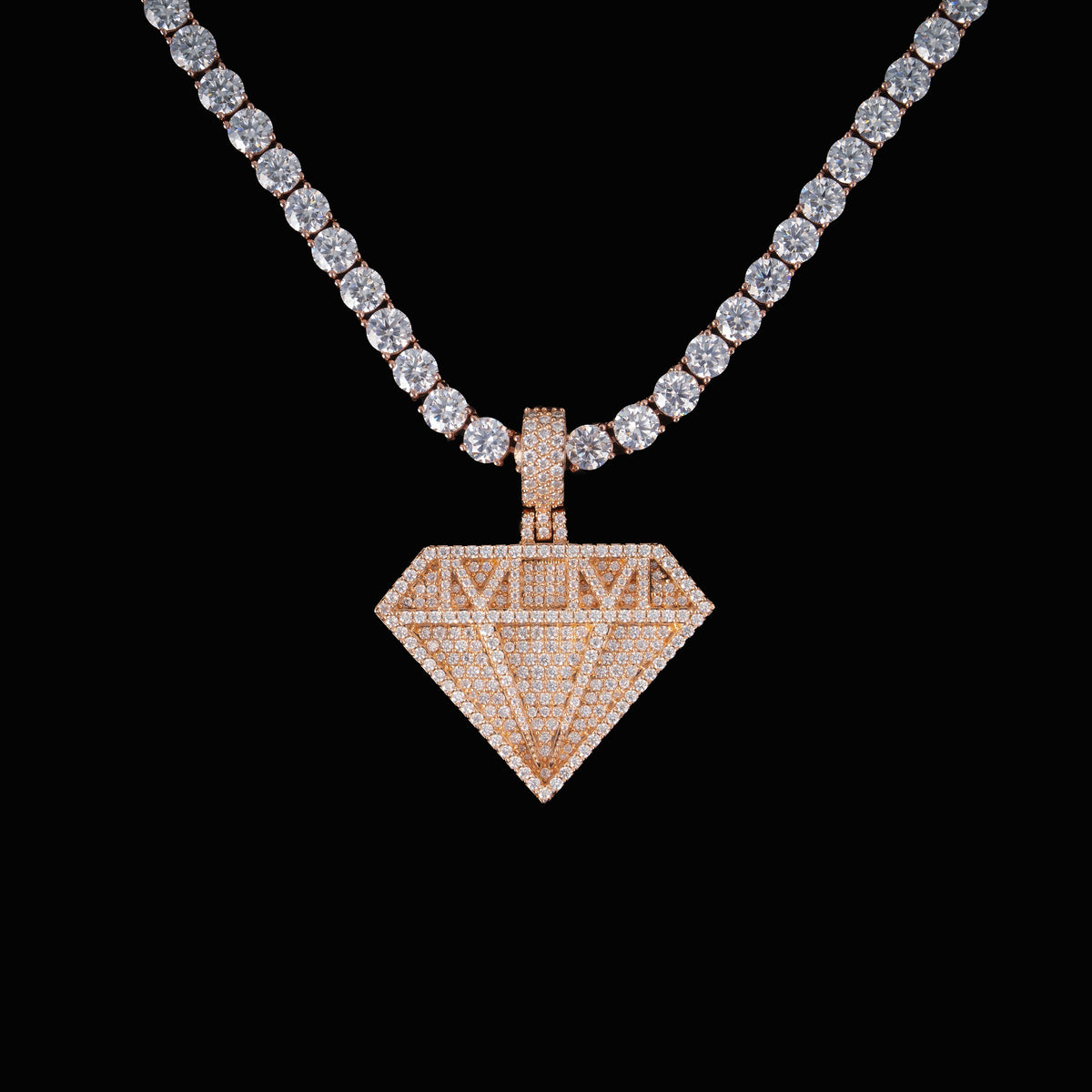 Moissanite Diamond-Shaped Pendant – alternate product view 9