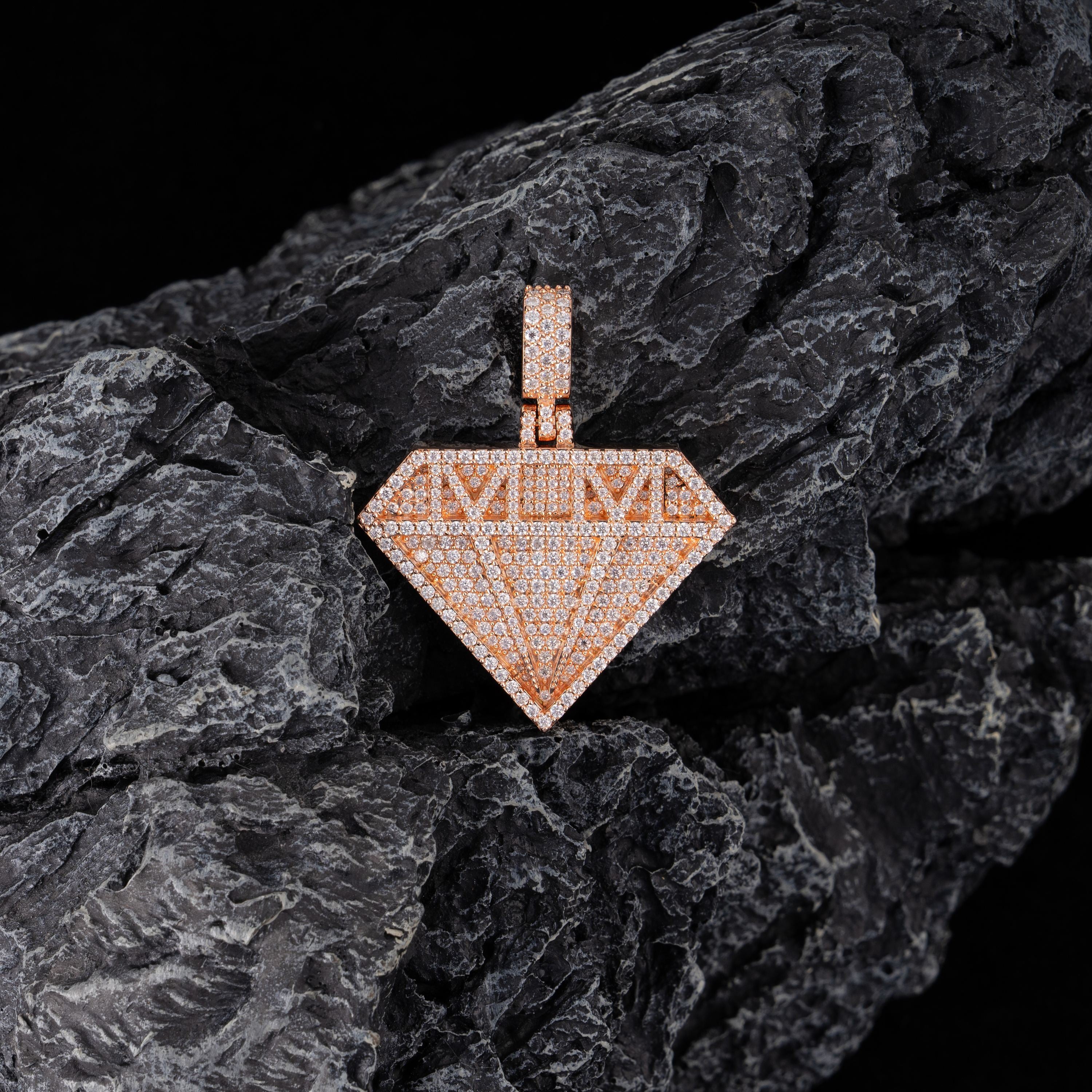 Moissanite Diamond-Shaped Pendant – alternate product view 2