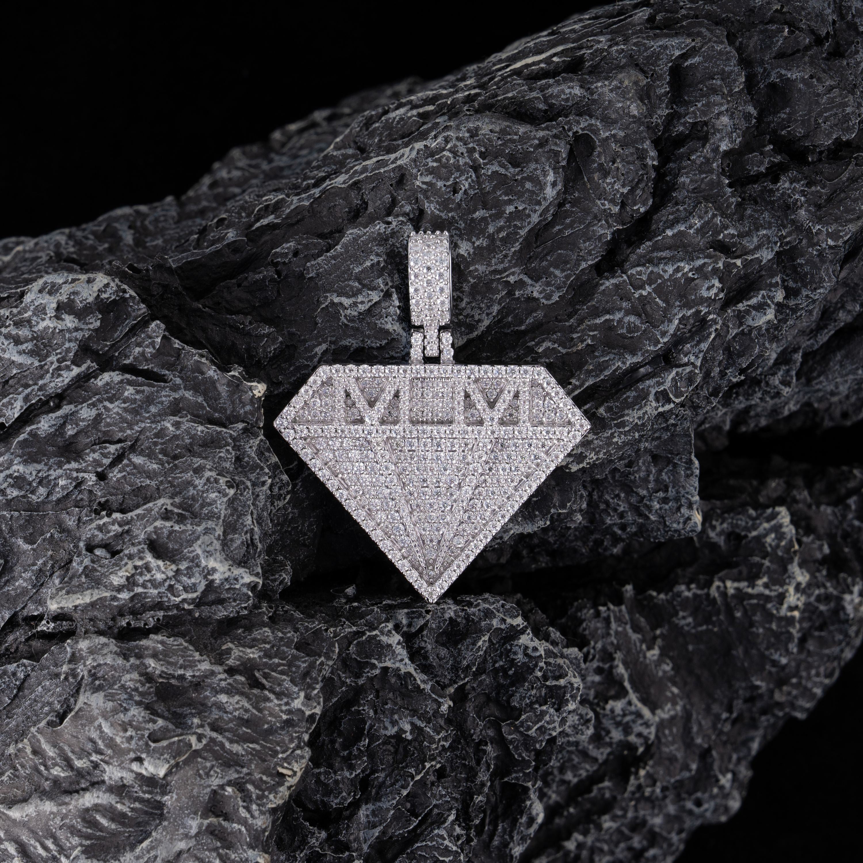 Moissanite Diamond-Shaped Pendant – alternate product view 3